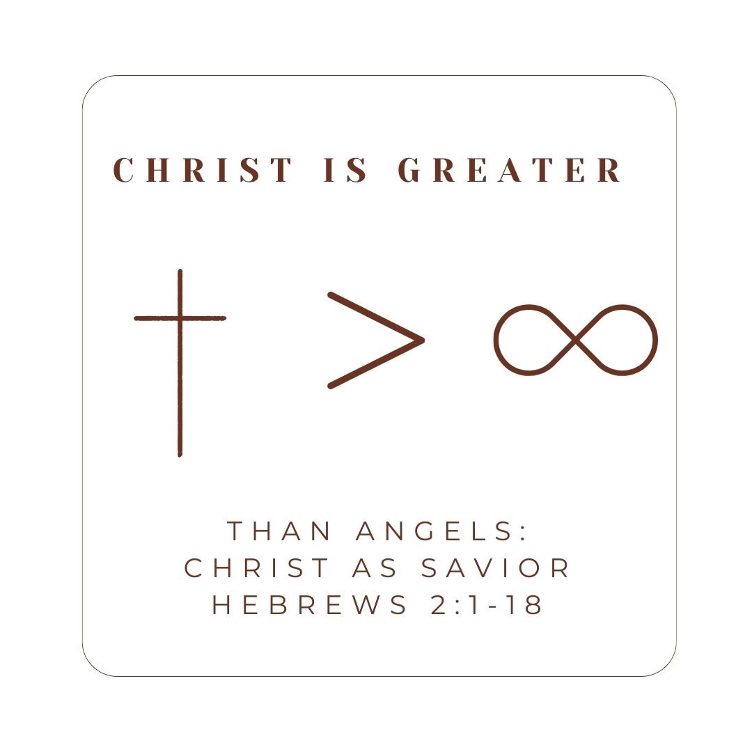 Hebrews 2:1-18 - Christ Is Greater: Than Angels - Christ as Savior