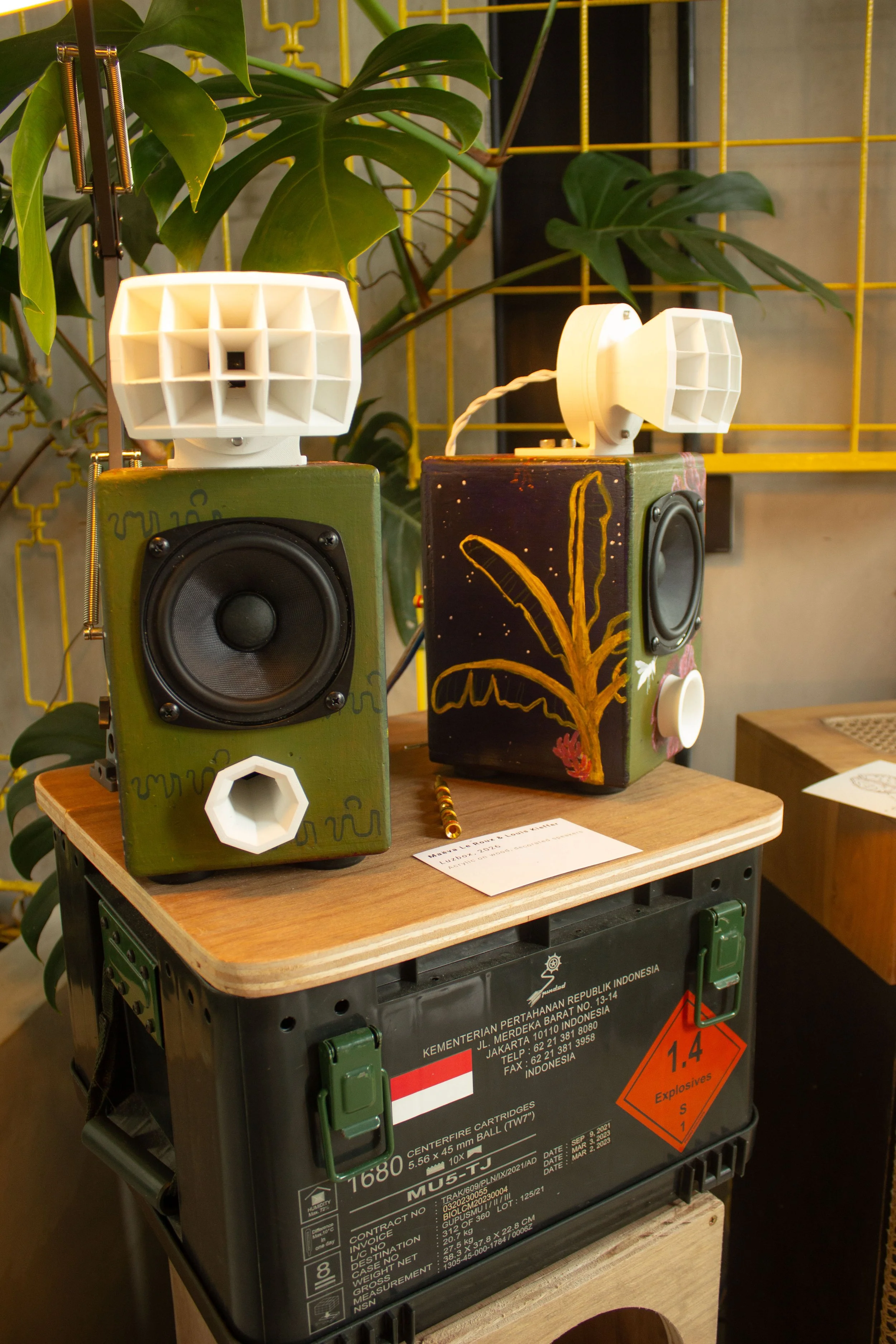 Collaboration : Decorated upcycled speakers