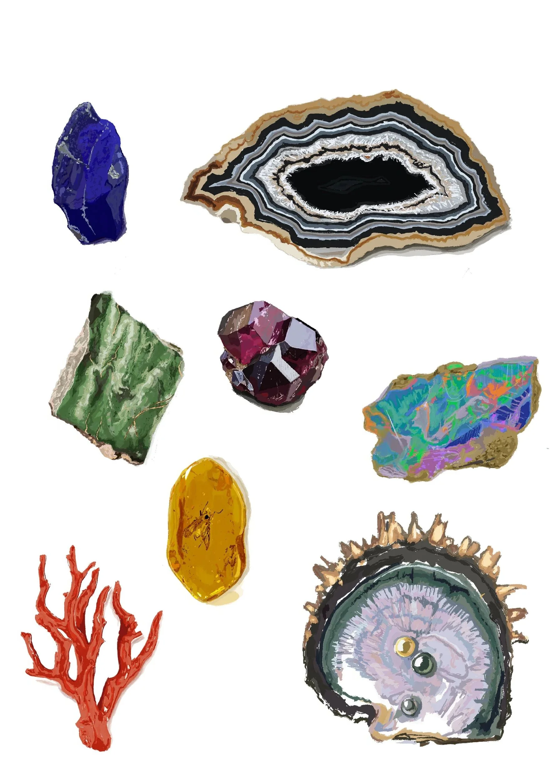Illustration for jewelry brand Batik Bijoux