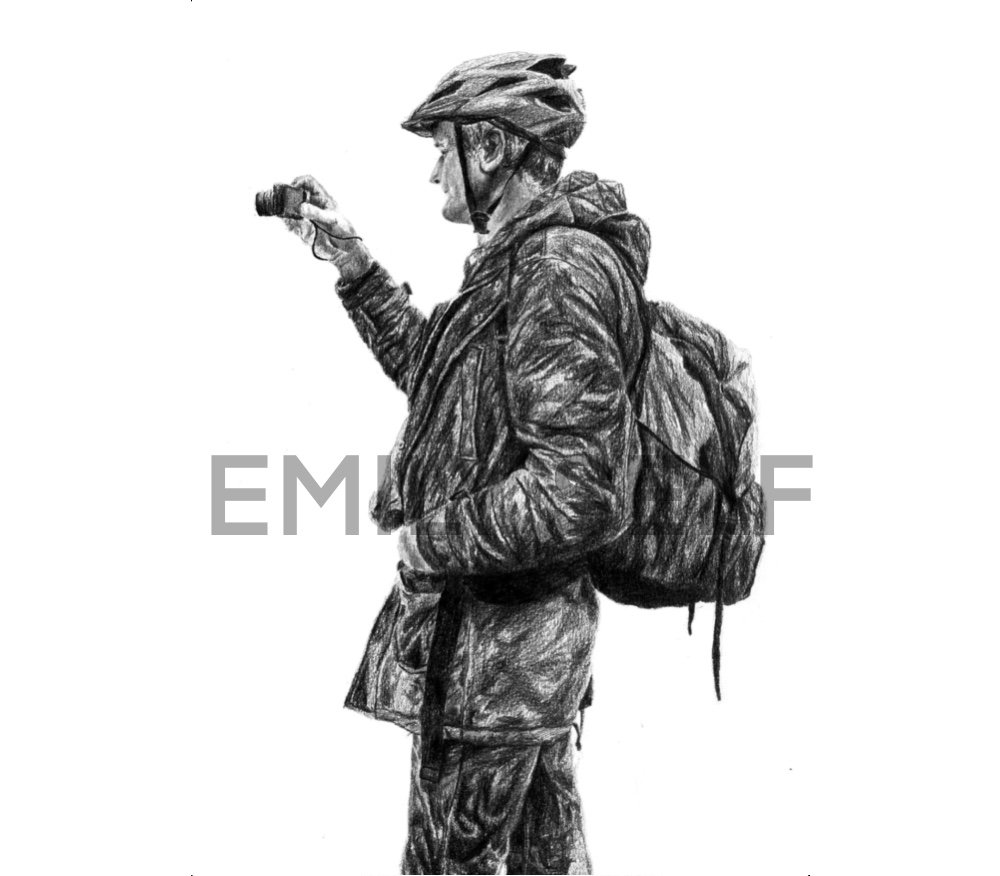 Man taking a photo Print