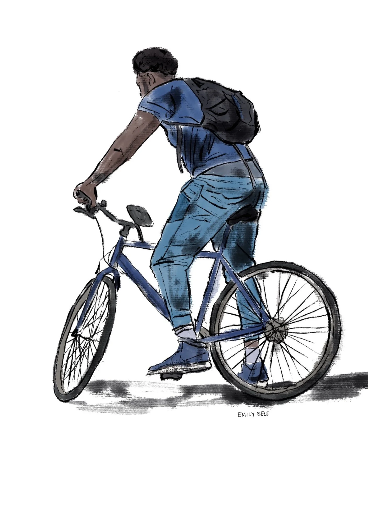 Man on a bike Illustration