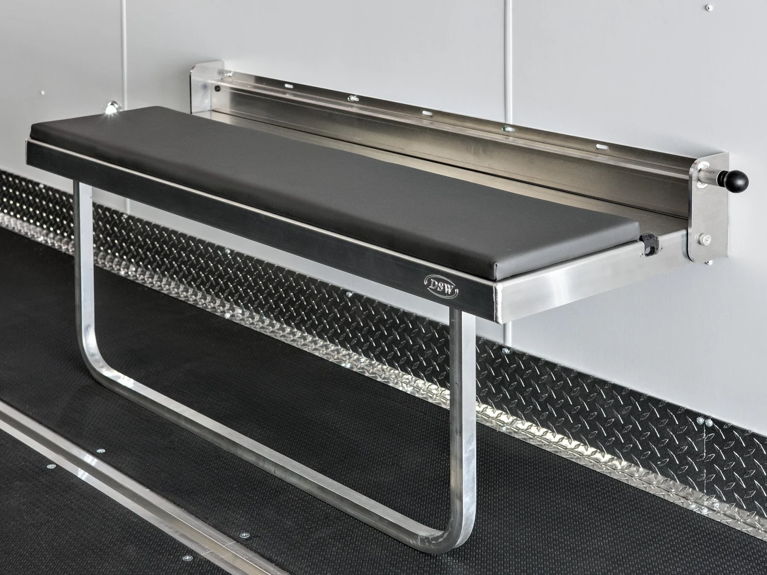 Trailer Rack Bench Trailer Accessories - FOLD UP BENCH — DSW Manufacturing