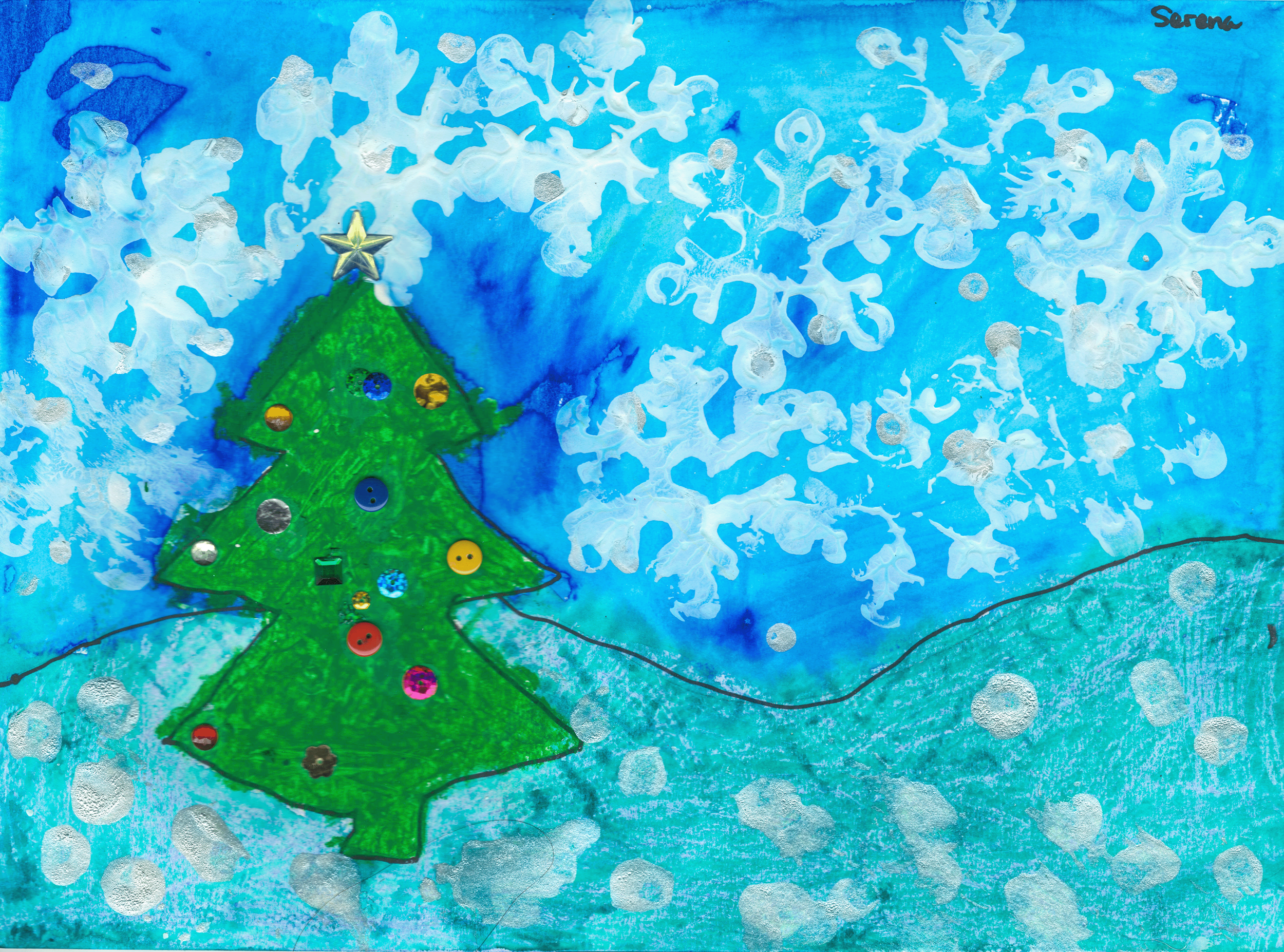 Christmas Tree Fall - By Serena @ 5 Years Old