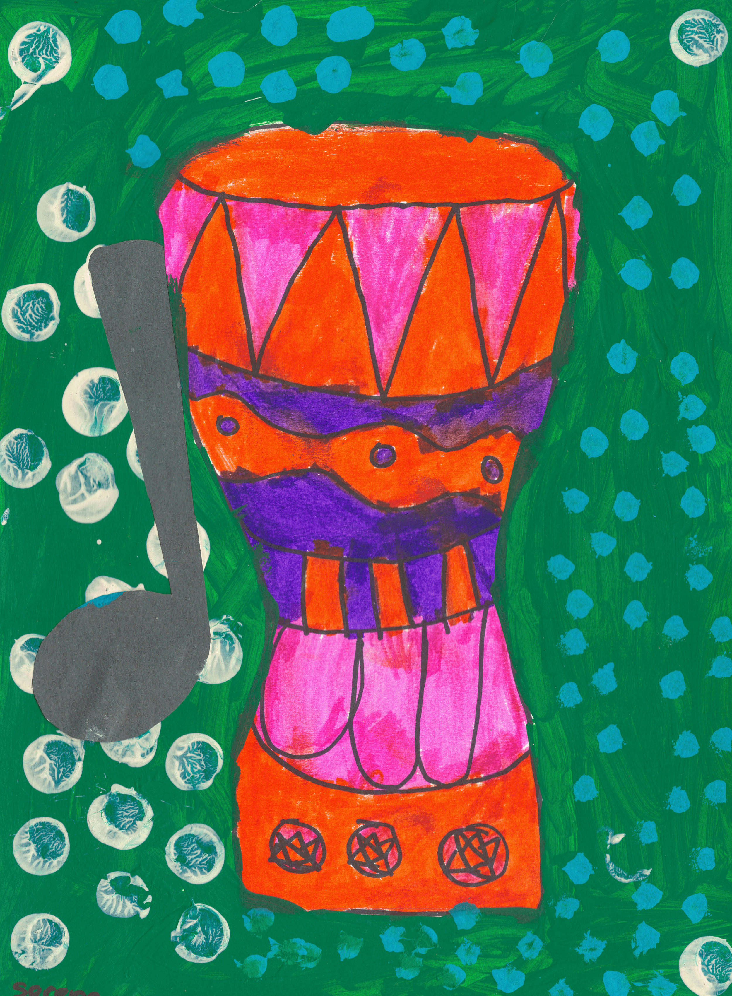 Pattern Drum - By Serena @ 5 Years Old