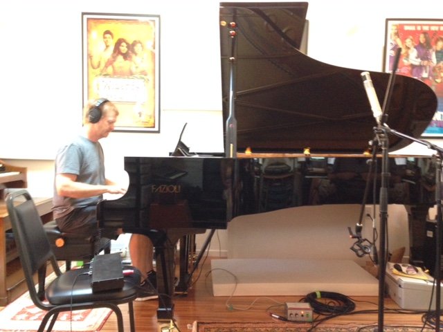  Dave recording piano. &nbsp;The piano is Kenny Burgomaster's Fazioli.&nbsp; What an incredible&nbsp;instrument! 