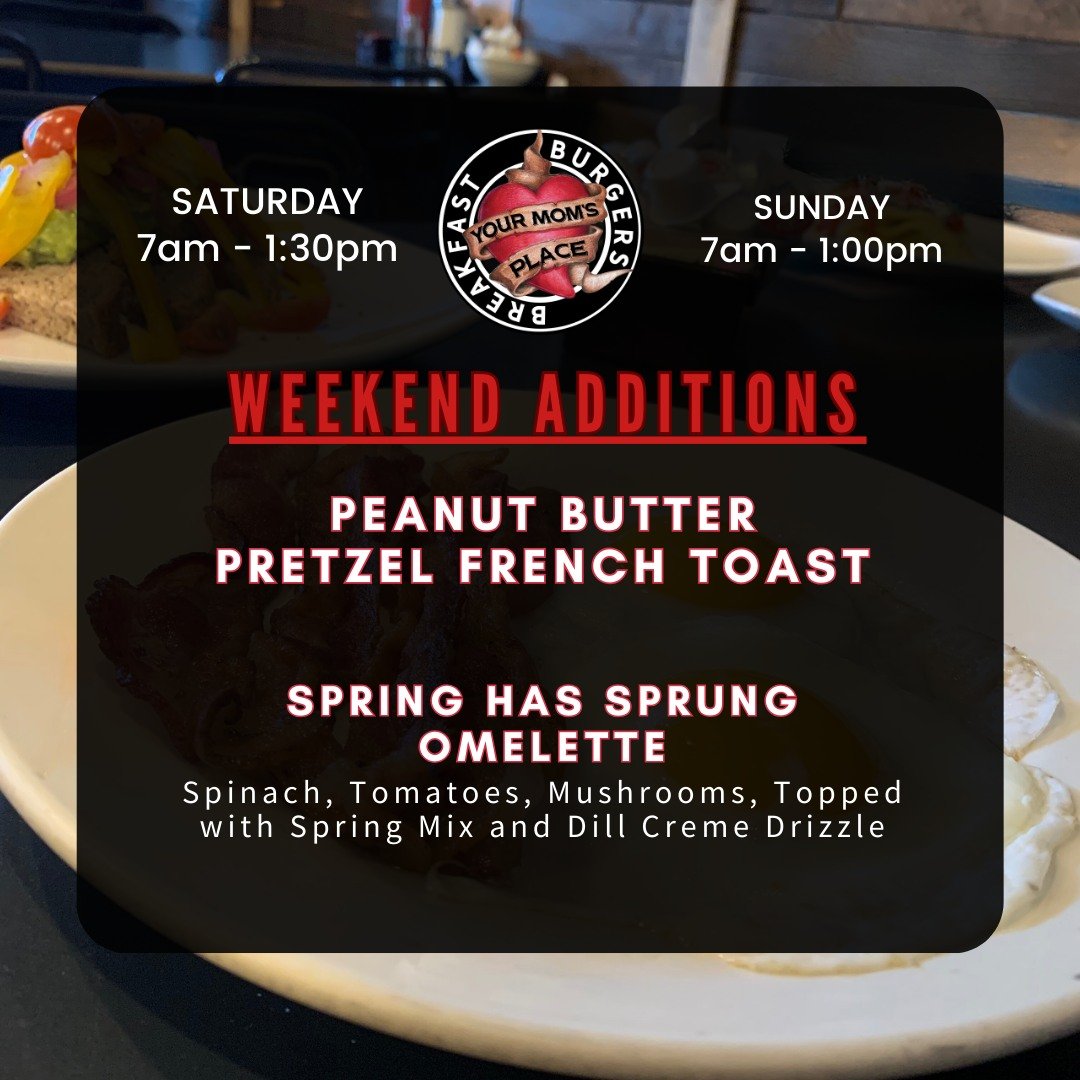 Happy Saturday! Come on in and start your weekend off with one of the best breakfasts in town! #phoenixville #breakfast #breakfastonbridge #yourmomsplace #ymp @theotherendofbridge