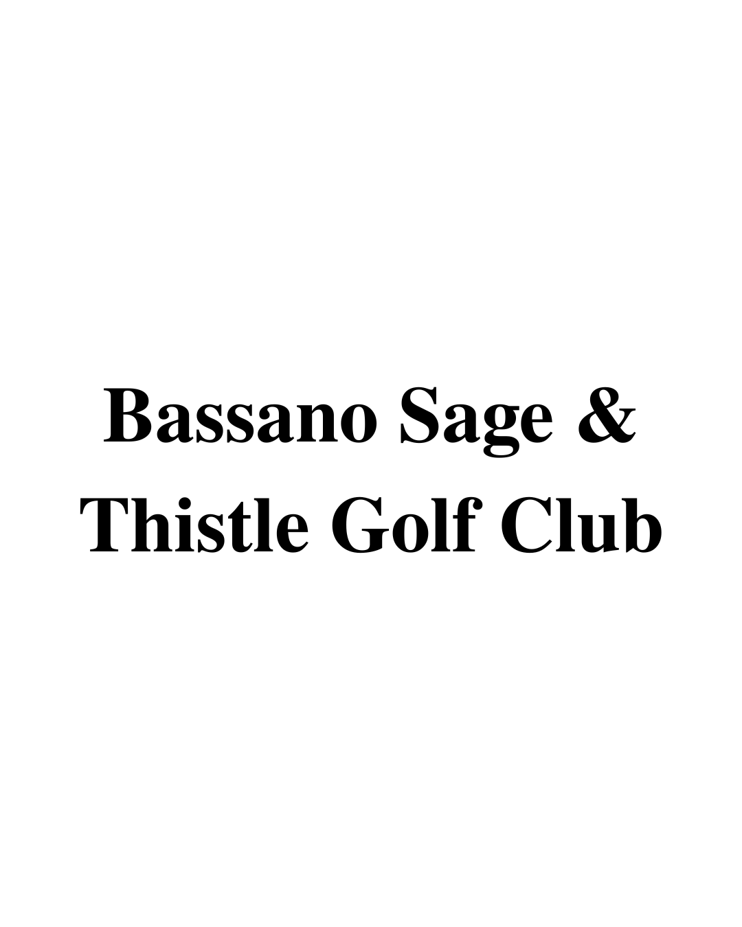 Bassano Sage & Thistle Golf Club
