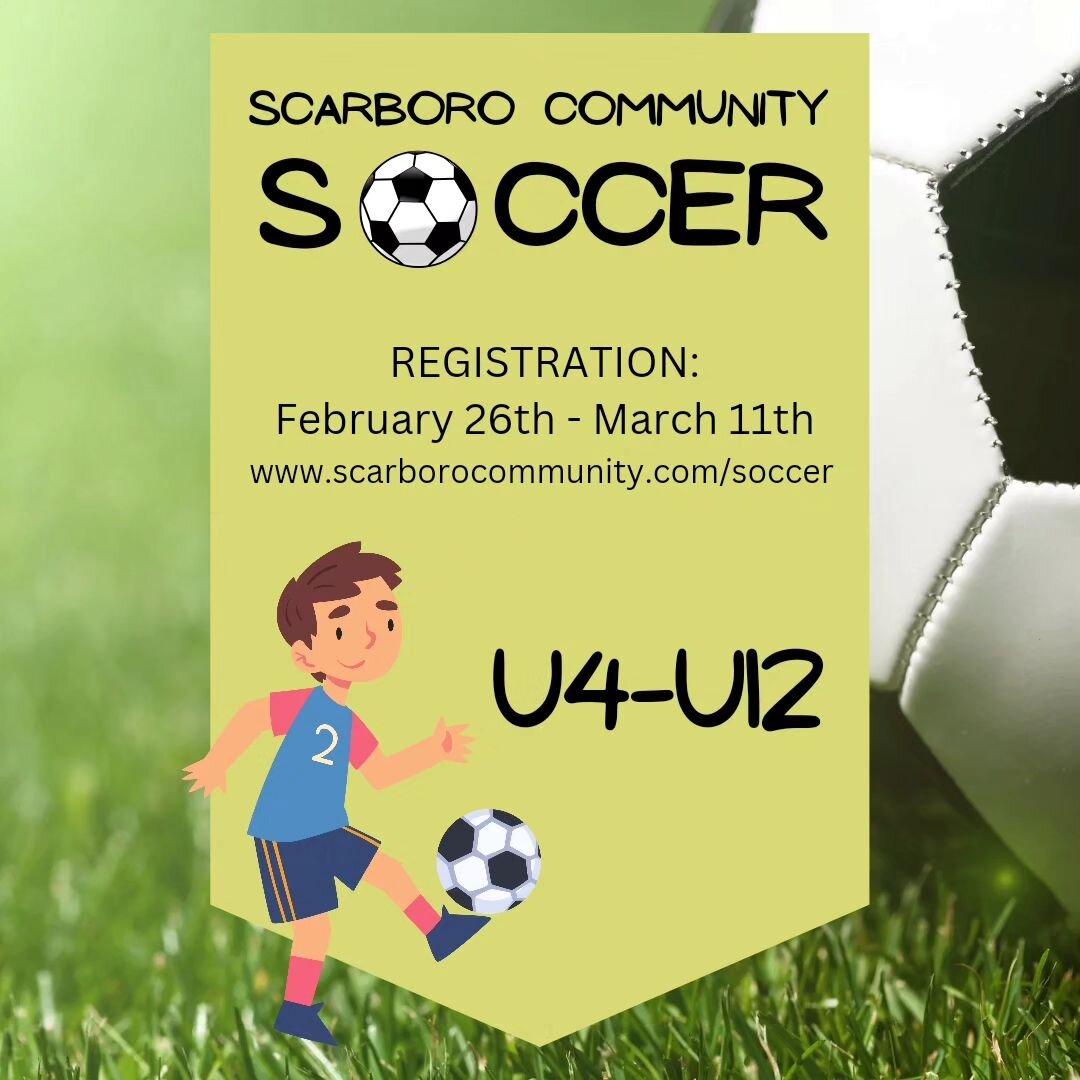 Scarboro Community Soccer Registration is OPEN! Link to registration is posted in the comments.

Contact scarborocommunitysoccer@gmail.com with any questions regarding the league or registration!