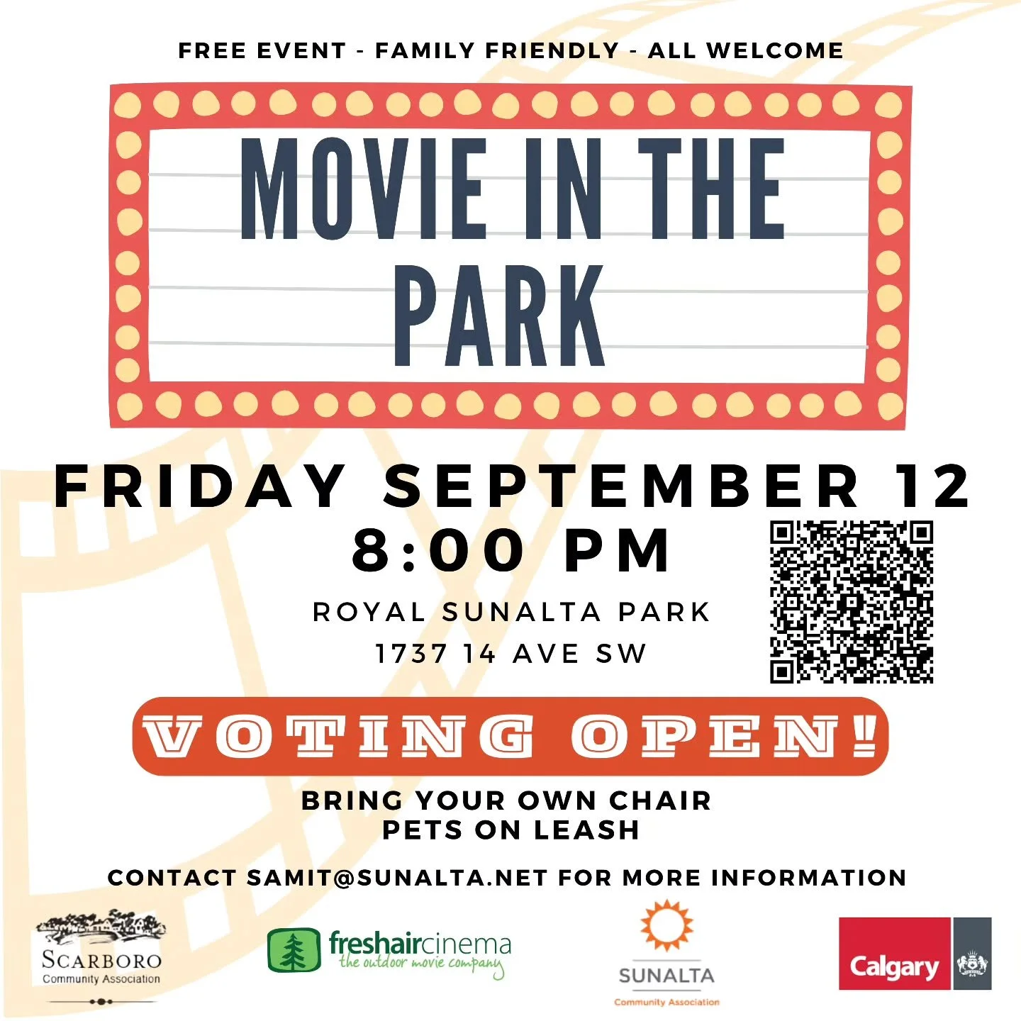MOVIE IN THE PARK // is happening on September 12th at Royal Sunalta Park. Place your vote for which movie you'd like to watch! Link to voting in our profile.

Despicable Me 4
Super Mario Bros
The Wild Robot