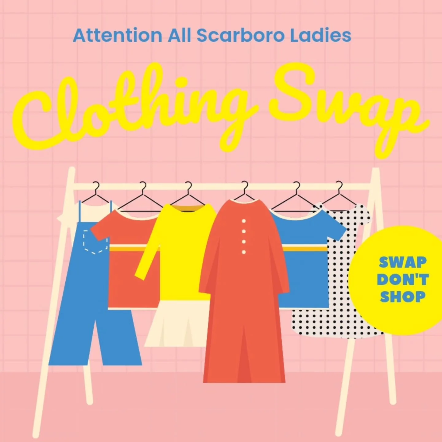 DATE: TBD
LOCATION: Christine Armstrong Home

HOW IT WILL WORK: Bring over unwanted clothes that no longer spark joy in your closet, then shop for free from everyone else's contributions. We will enjoy some drinks, nibbles, and company while we shop.