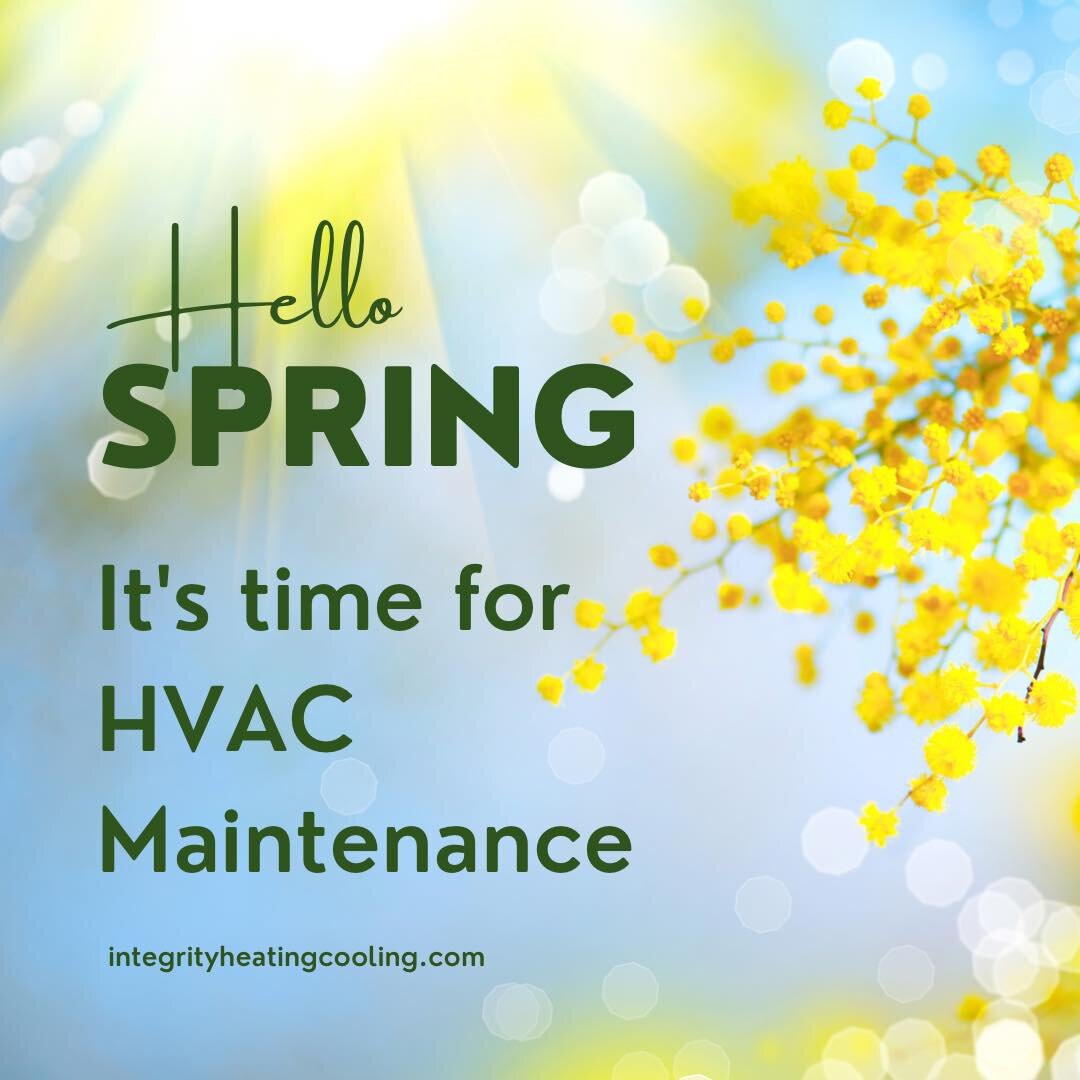 Happy first day of spring! While you are doing your spring cleaning don&rsquo;t forget about HVAC maintenance. We offer 10% discount for seniors and military! ☀️ 

Check out our website at integirtyheatingcooling.com for more information on our servi