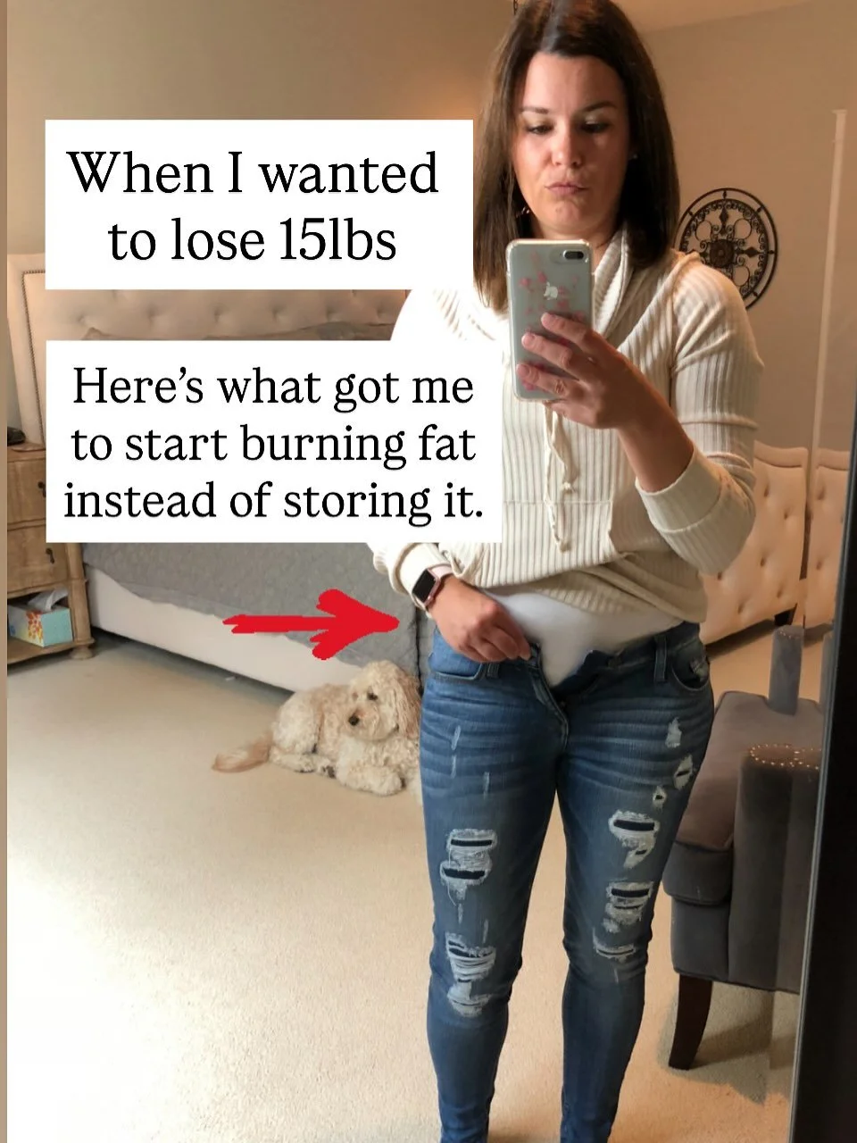 Comment PLAN to finally get unstuck &amp; break that plateau you&rsquo;re in!

I was so tired of not fitting into any of my clothes. 

Maybe you can relate to being so frustrated?

You feel &ldquo;off&rdquo; these days.
You&rsquo;ve lost your spark. 