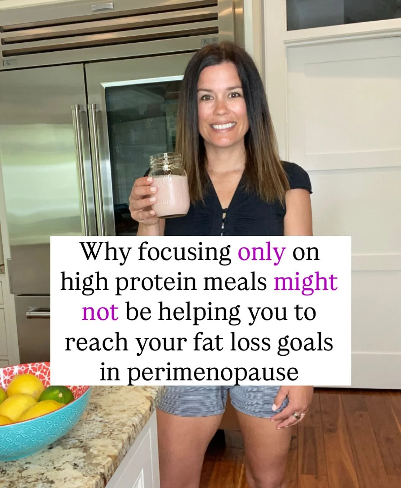 Comment &ldquo;MEALS&rdquo; below for my FREE 7-day meal guide that has helped my followers lose 1-2 lbs in a week!

Protein is a game changer for fat loss, yes.
(But, it&rsquo;s not the only thing.)

I&rsquo;ve seen it time and time again when my fo
