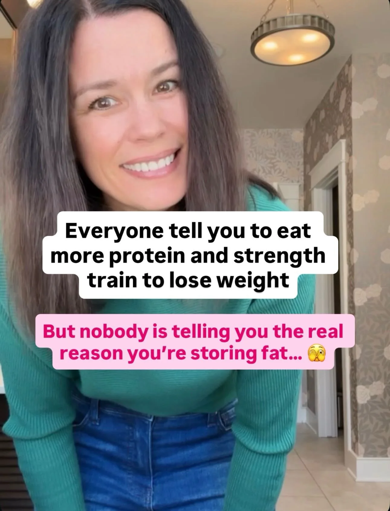 READ THIS ⬇️

Chronic high cortisol literally tells your body to store fat.

And in perimenopause and menopause, your body becomes more sensitive to cortisol.

Your estrogen and progesterone are shifting, which means cortisol doesn&rsquo;t buffer the