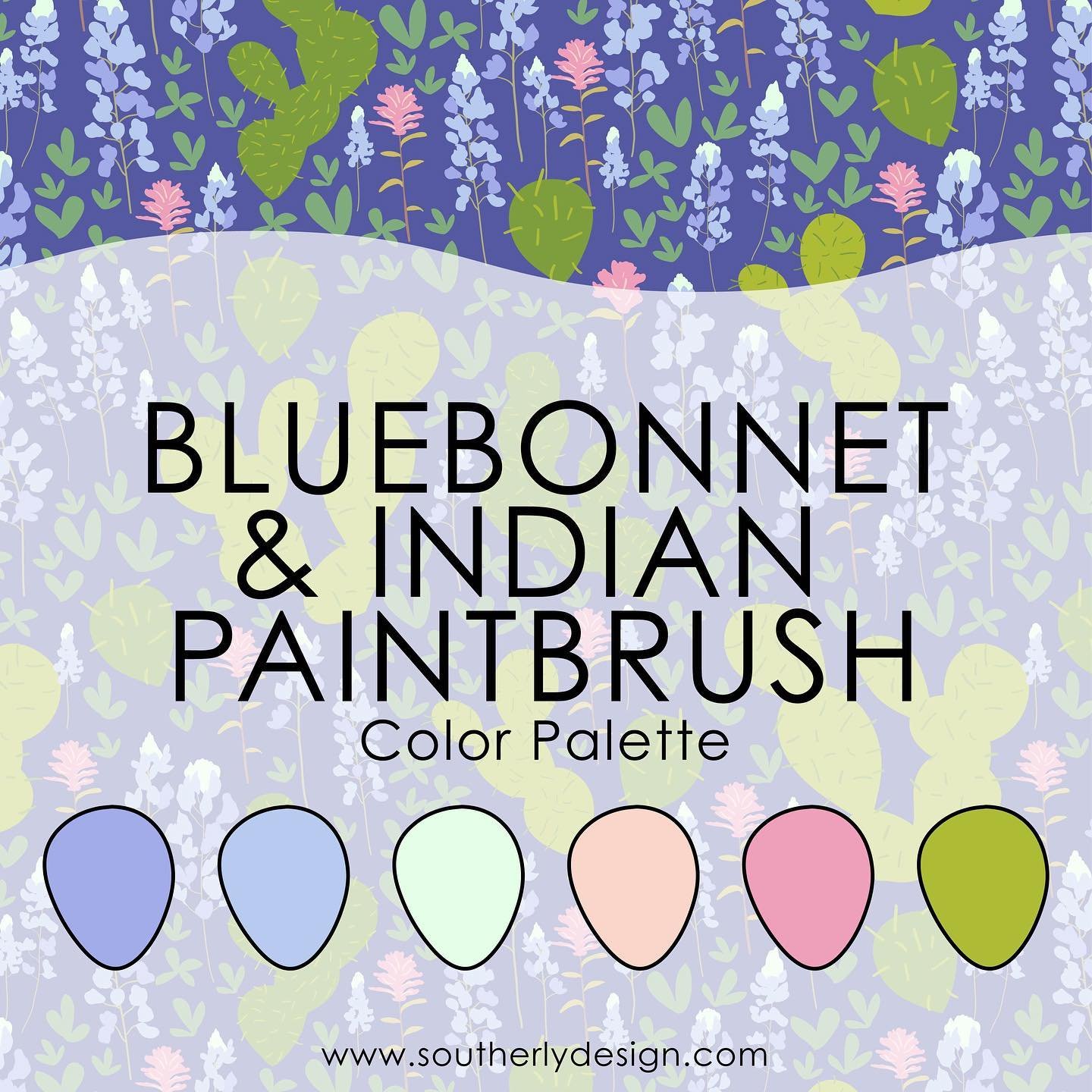 This is one of my favorite color palettes 🎨  This pattern is in my Spoonflower shop! Link in bio to shop. 

#bluebonnetseason #bluebonnets #colorstory #colorpaletteinspiration #designinspiration❤️ #designinspire #colortheory #colorsilove #colorparty