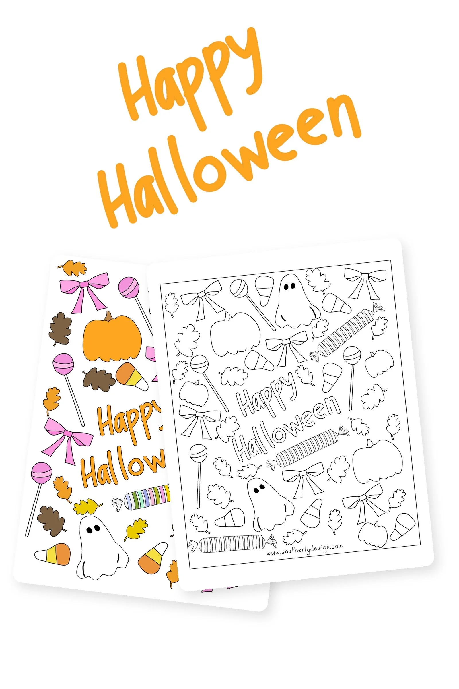 Happy Halloween Coloring Page