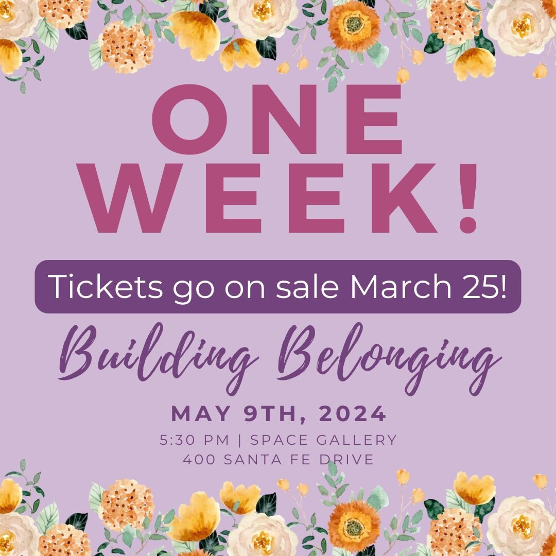Tickets go on sale next week Monday, March 25 for our Building Belonging fundraiser! Mark your calendars and bookmark https://givebutter.com/BuildingBelonging2024 to get your tickets. Space is limited and you won't want to miss this evening of live m