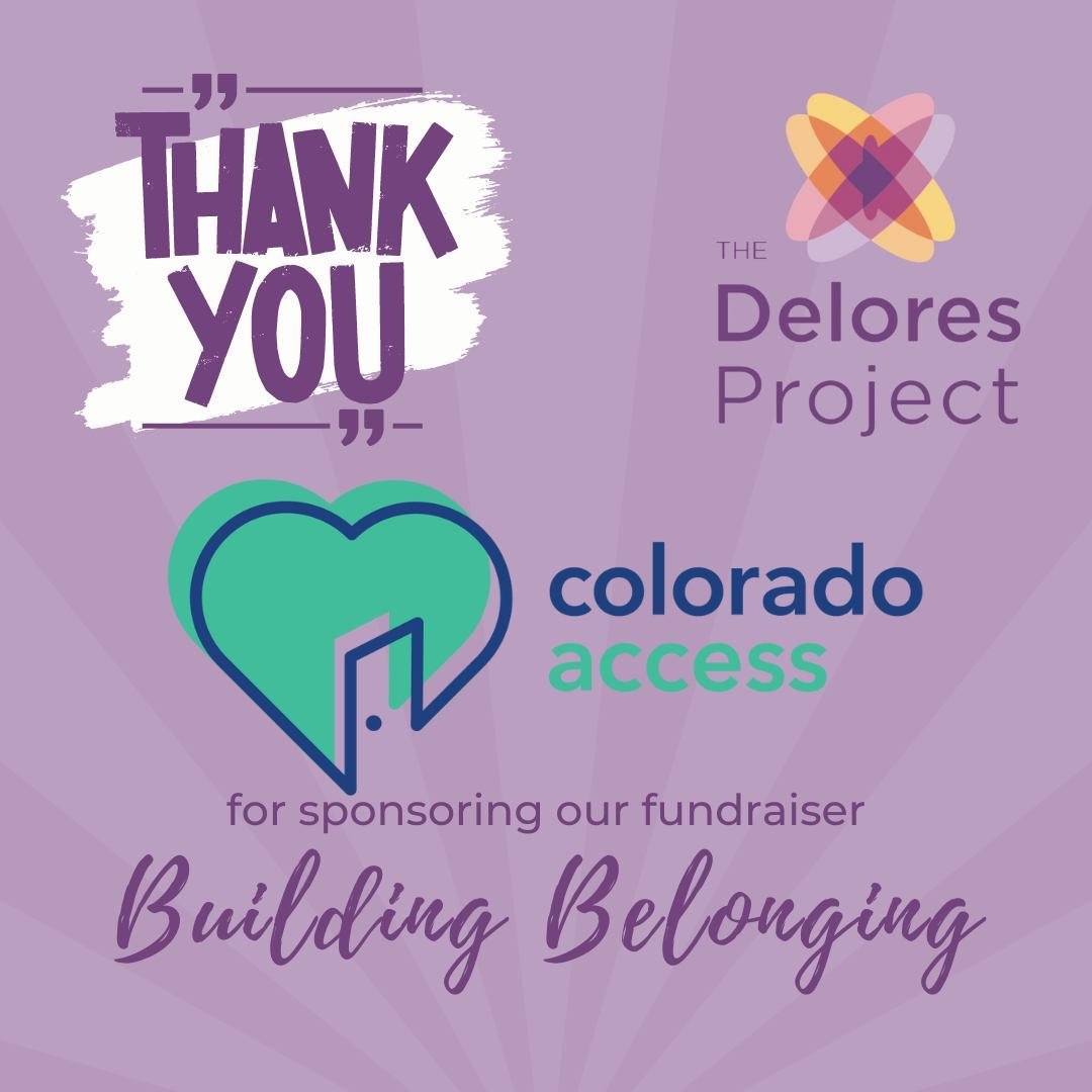 Shout out to Colorado Access for sponsoring our Building Belonging fundraiser! We couldn't do it without the help of supporters like them. Thank you!

Join us on May 9! Buy your tickets at https://givebutter.com/BuildingBelonging2024