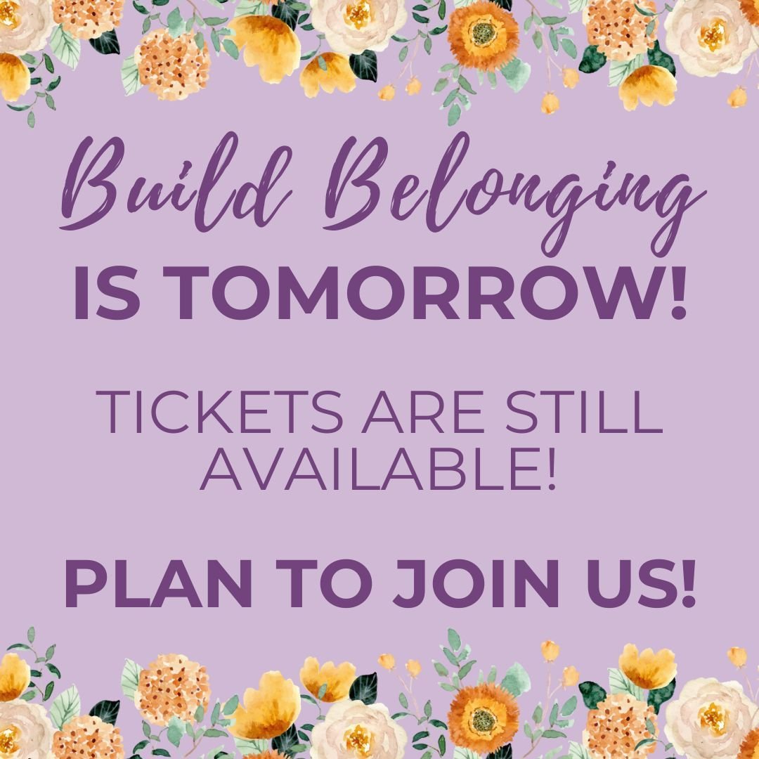 Building Belonging is TOMORROW! It's not too late! You can still purchase tickets at the door for $85 each. Plan to join us for an evening of cocktails, music, awards, community, and most of all... supporting or work of Building Belonging!

Info and 