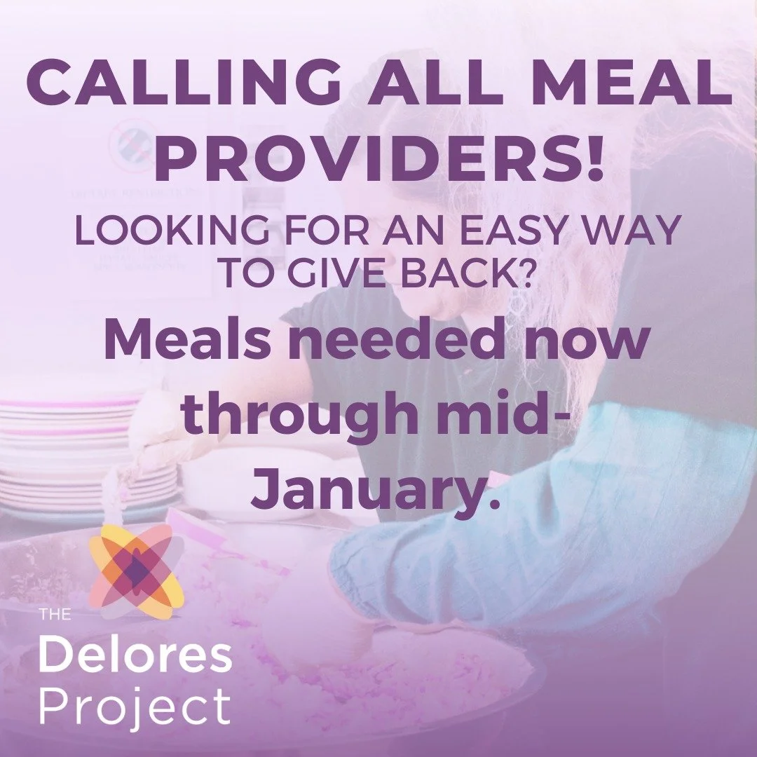 👀Looking for a meaningful way to begin the new year? 👩&zwj;🍳Help fill one of our 10 meal gaps from Dec 28&ndash;Jan 11 and make an immediate impact.

Please email volunteers@thedeloresproject.org to sign up to provide a meal today!