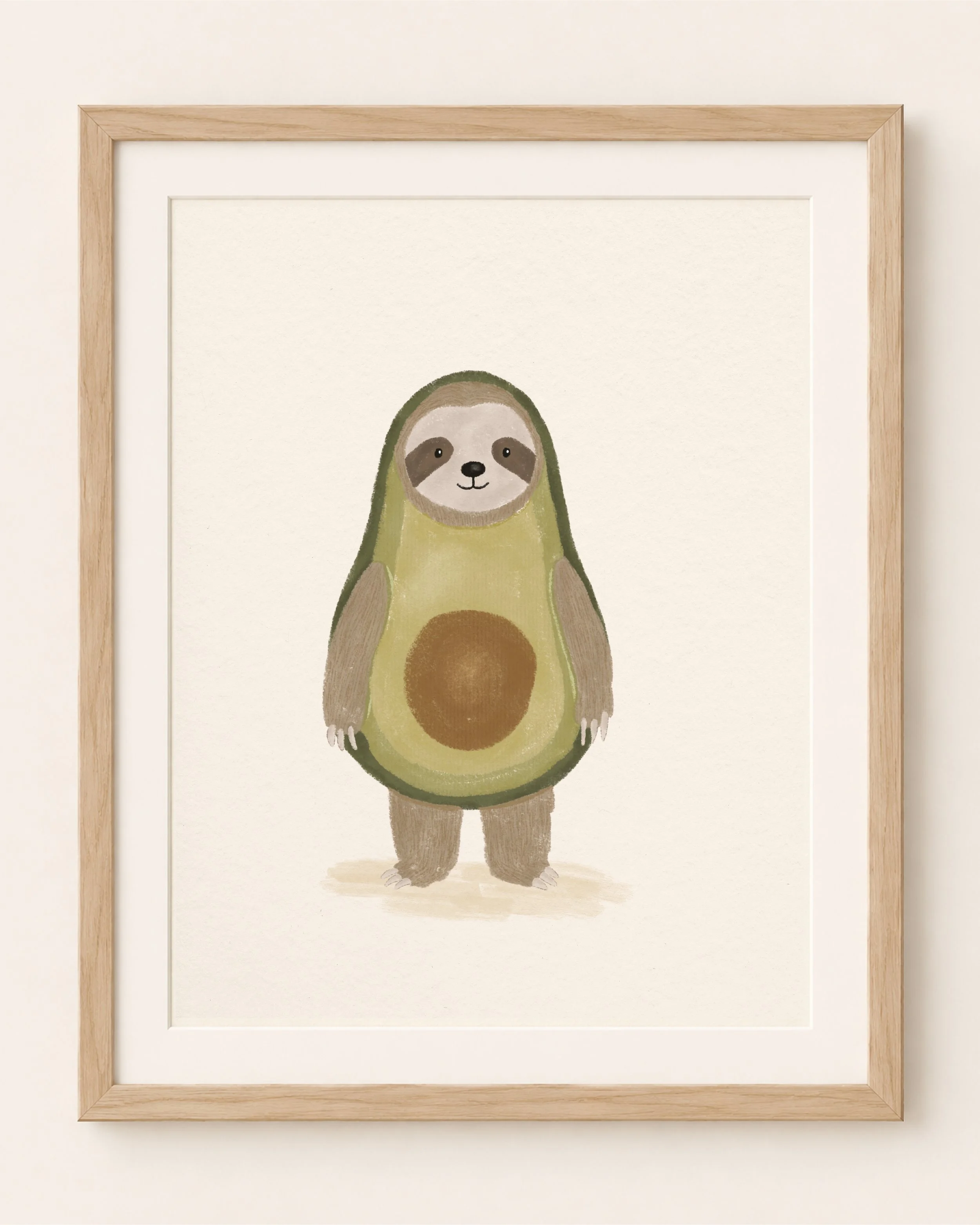 The Avocado Sloth - Dressed to Be Silly Wall Art