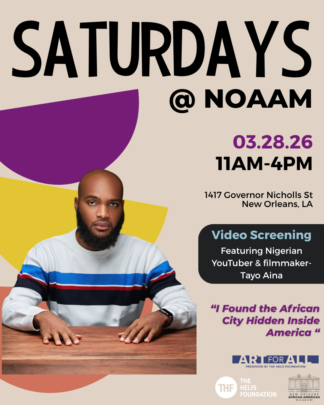 SATURDAYS @ NOAAM