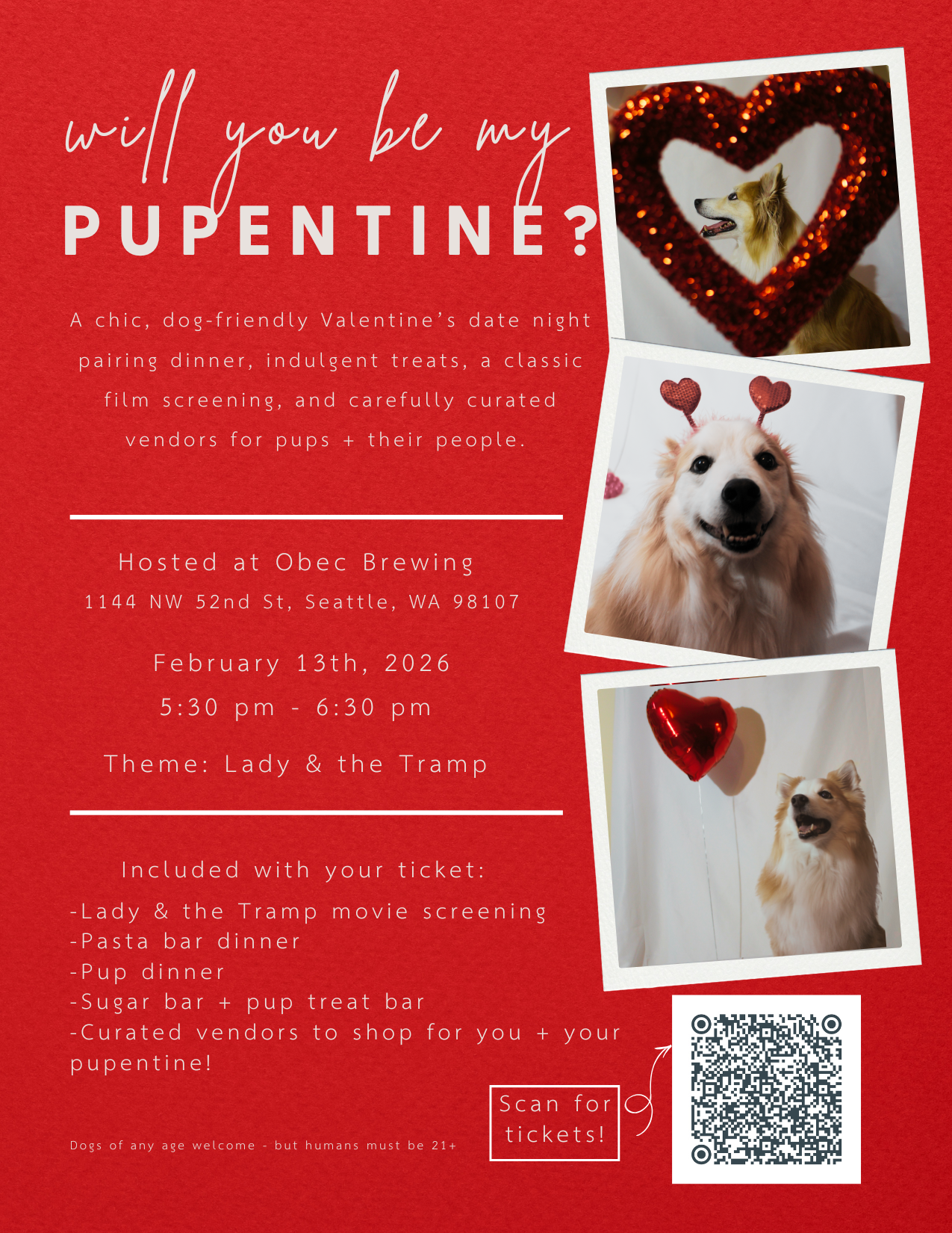 Pupentines Date Night | Dog-Friendly Valentine’s Event in Seattle