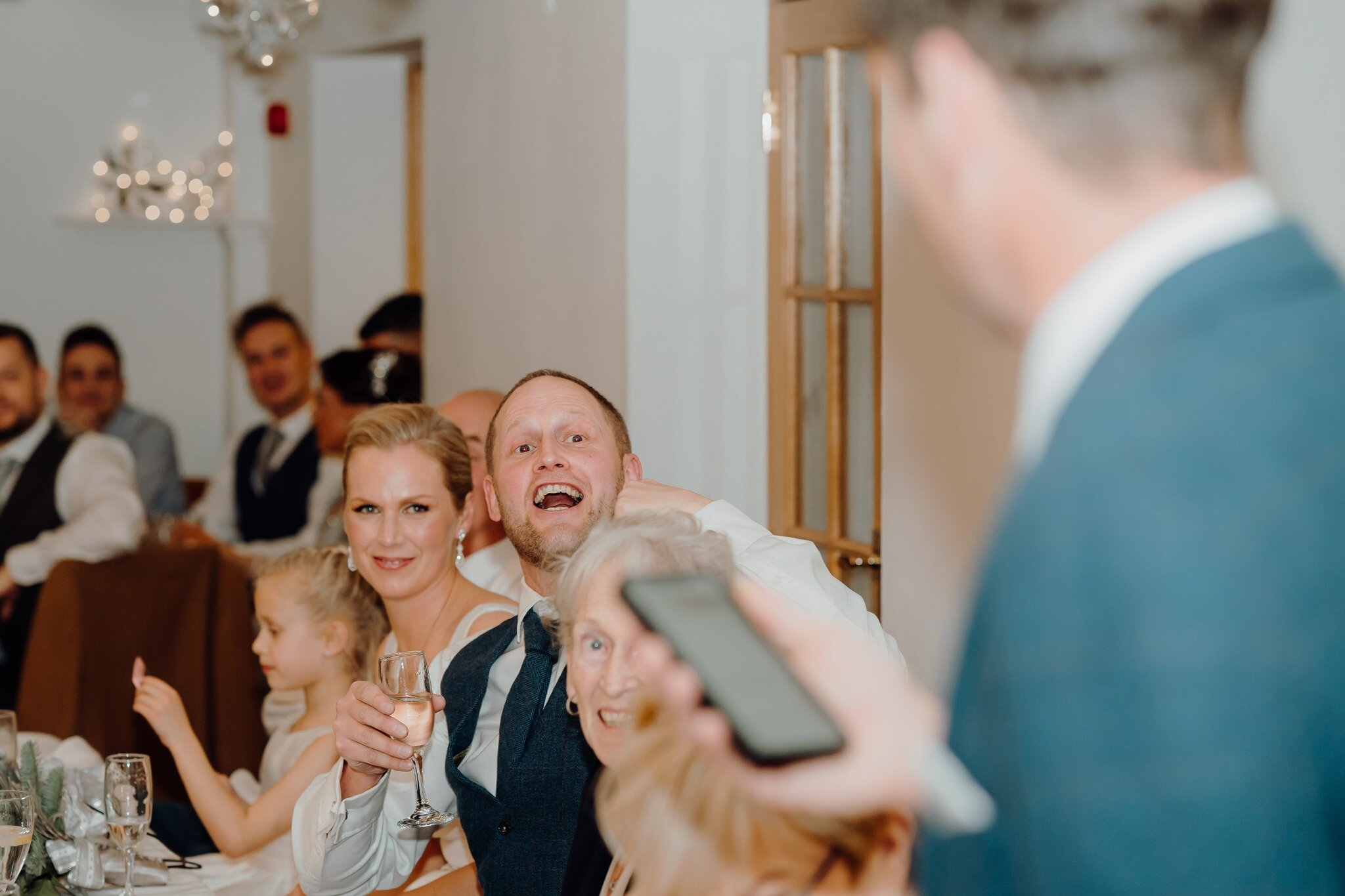 Can you trust your best man not to stich you up in their speech?? 😅

@oaksfarmweddings 

 #surreyweddingphotography #surrey #surreywedding #surreybride