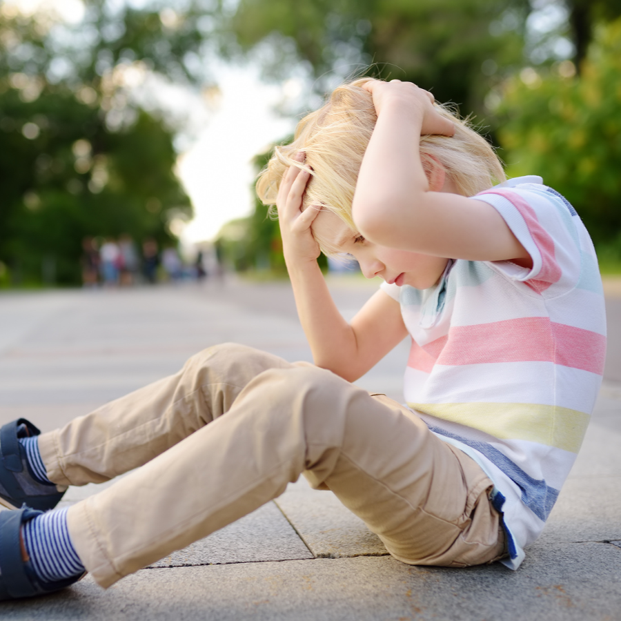Child bangs his head.