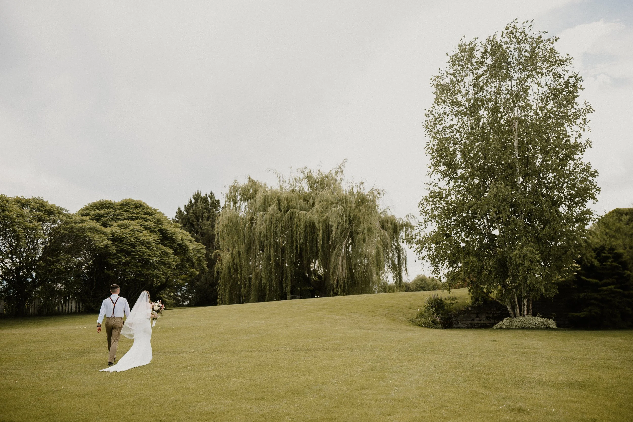 Amaia and Nick on their wedding day at Diamond B Weddings in Kalispell, Montana