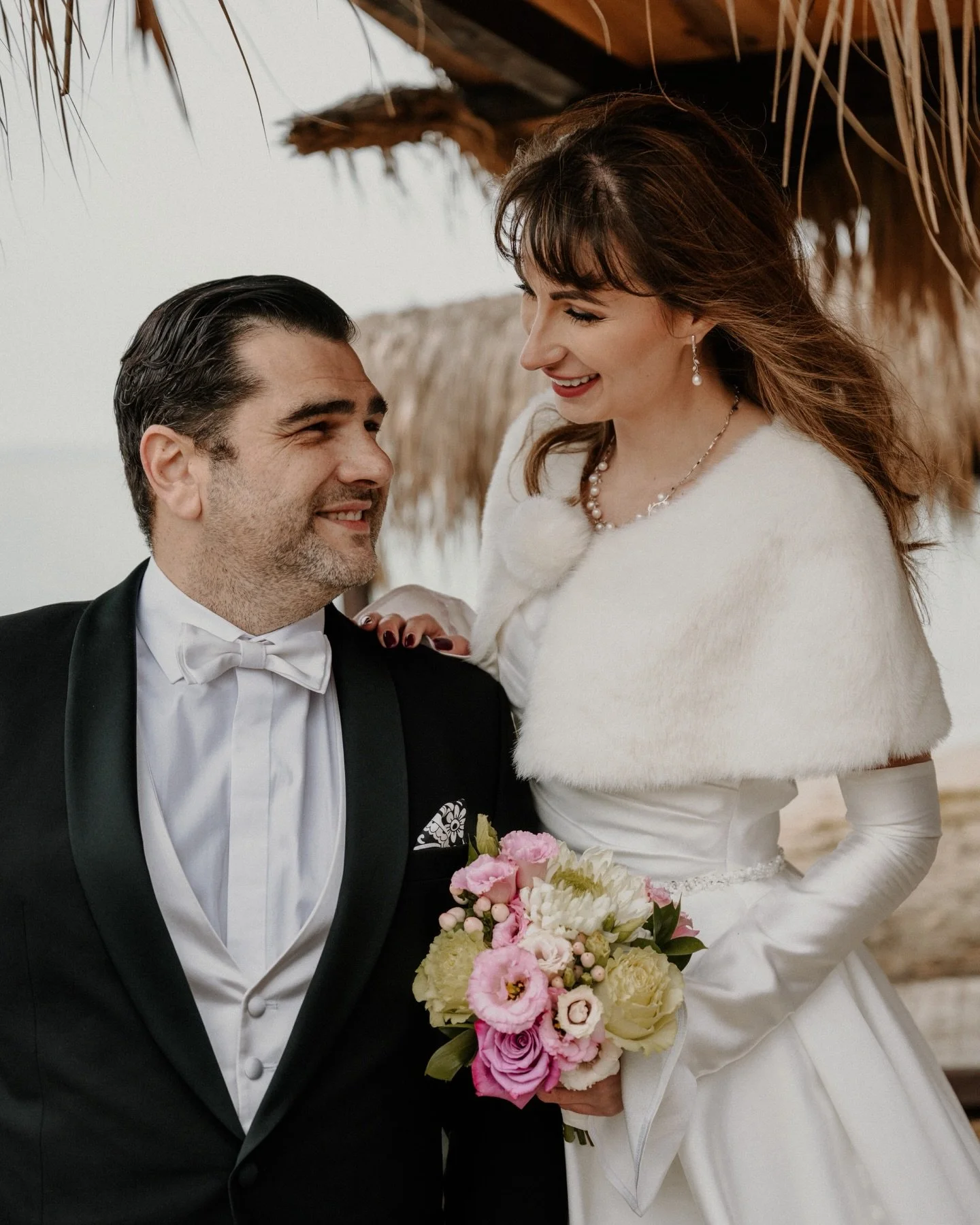 Just a moody winter beach elopement in Bulgaria 🤍