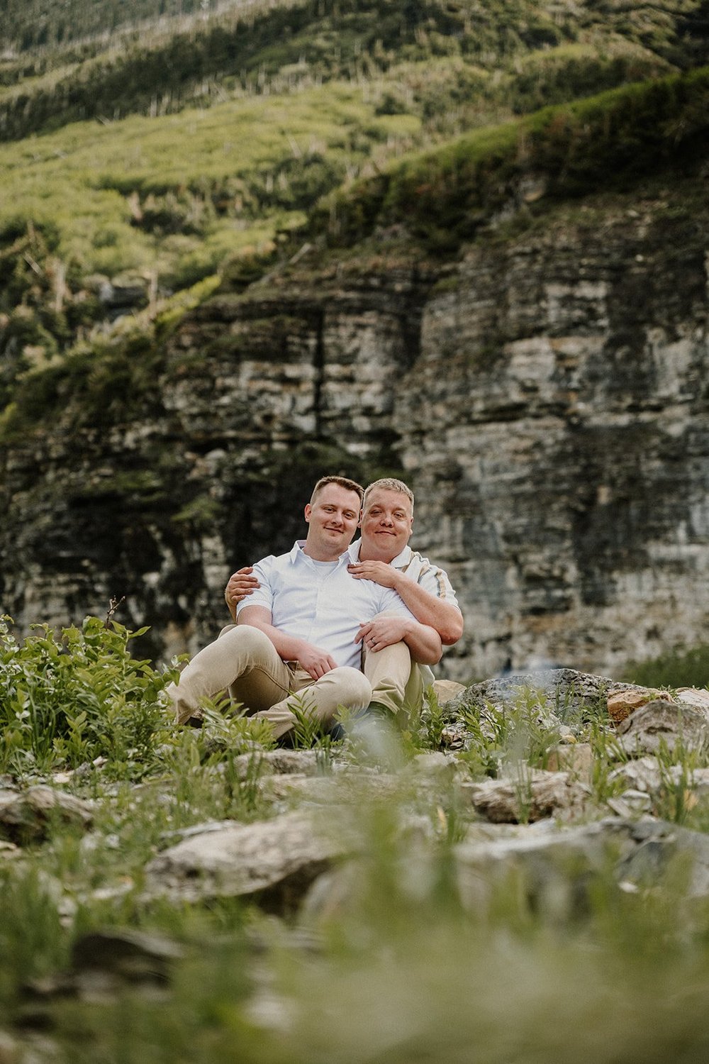 Glacier National Park LGBTQIA+ elopement, Montana wedding photography