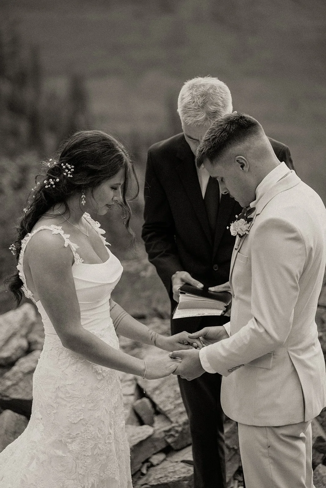 Intimate Montana elopement portrait