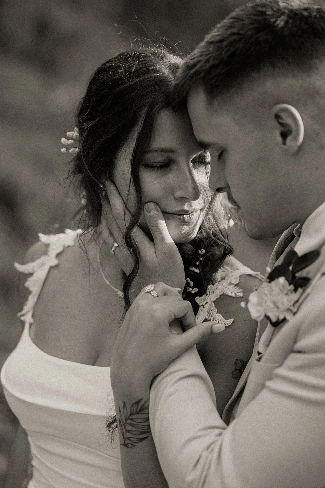 Intimate elopement details Glacier Montana