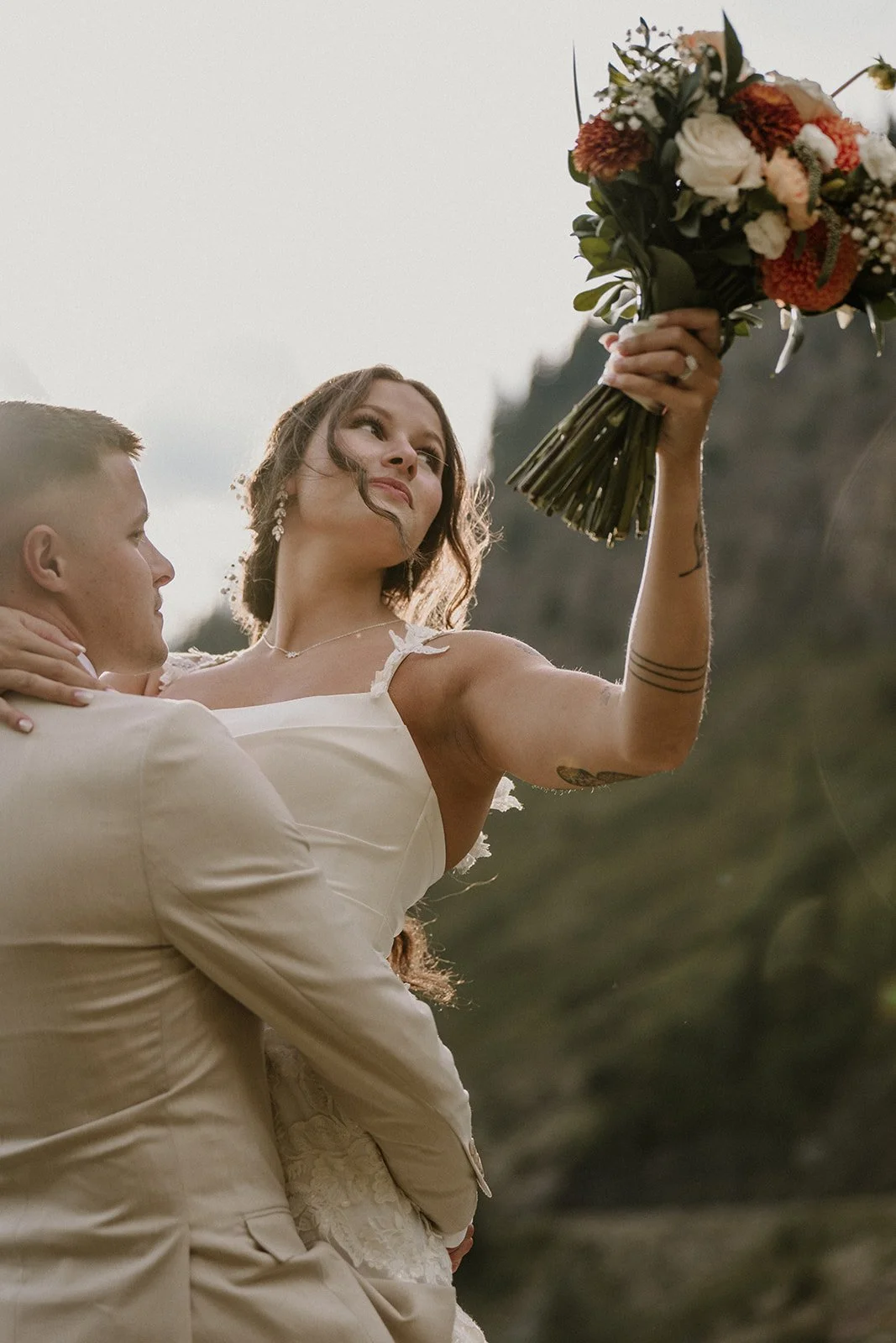 Adventurous Montana elopement couple