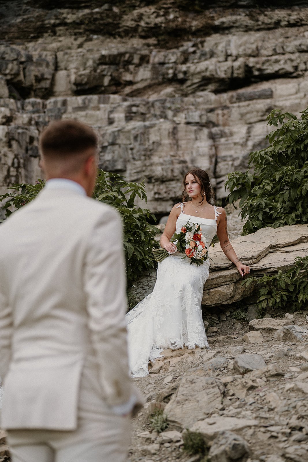 Montana elopement portrait Glacier National Park