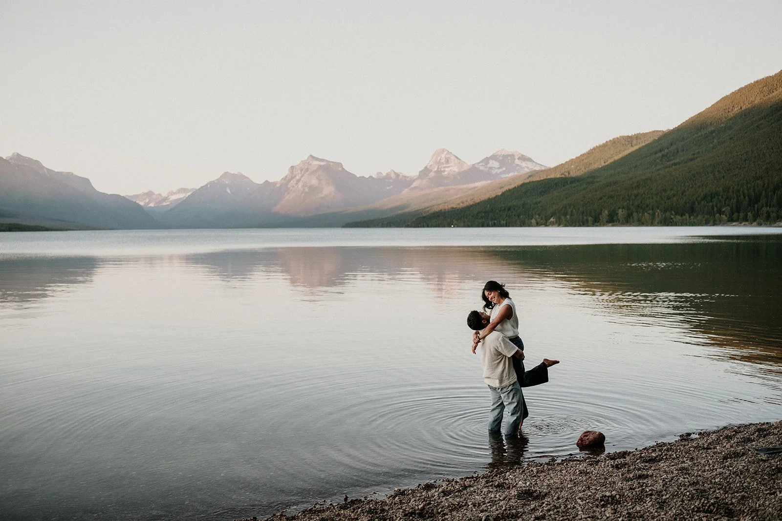 Glacier National Park Engagement Photographer · Emmy &amp; Ricardo