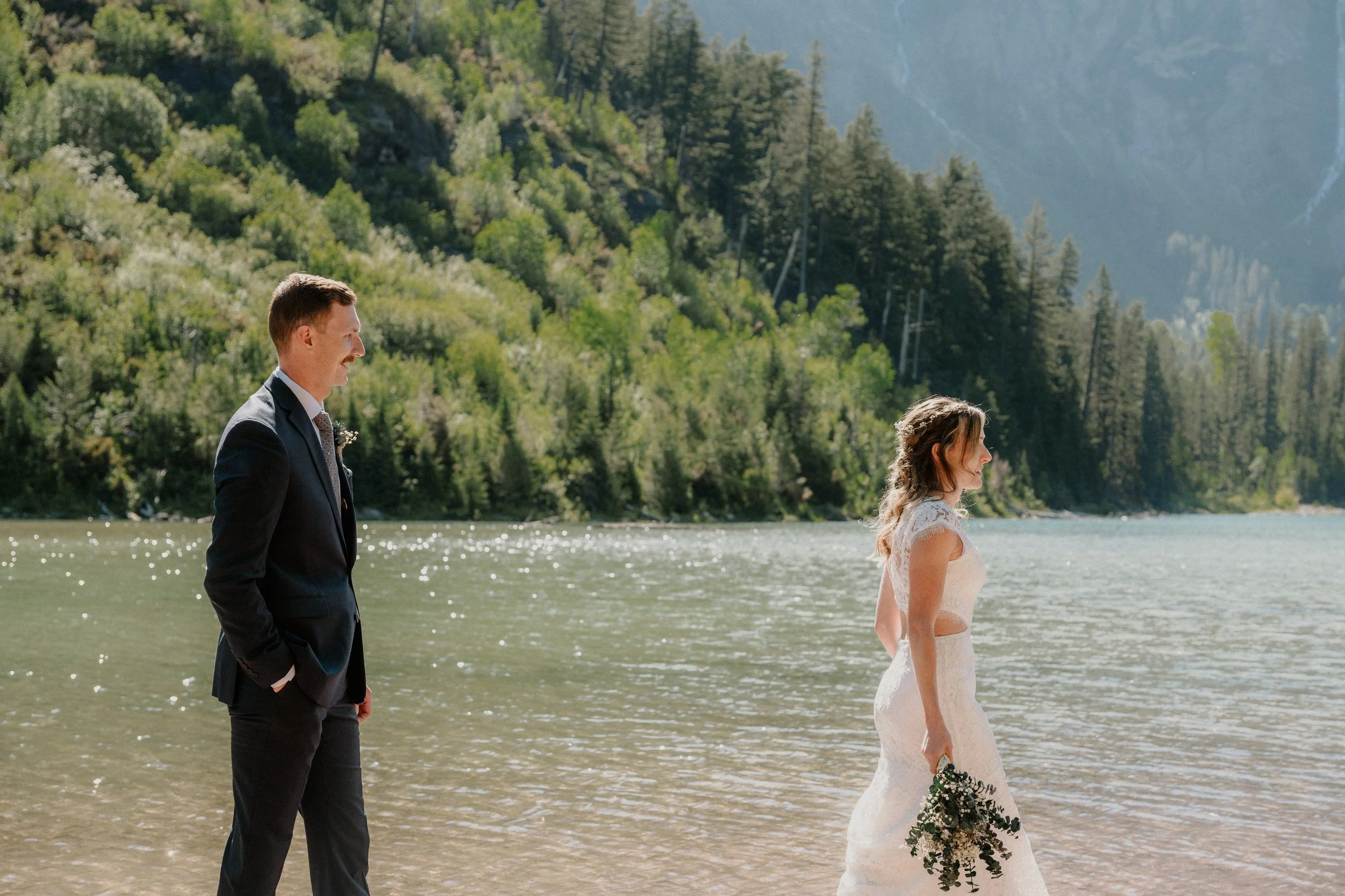 Kristen &amp; Dan's Avalanche Lake Elopement | Glacier National Park Photographer