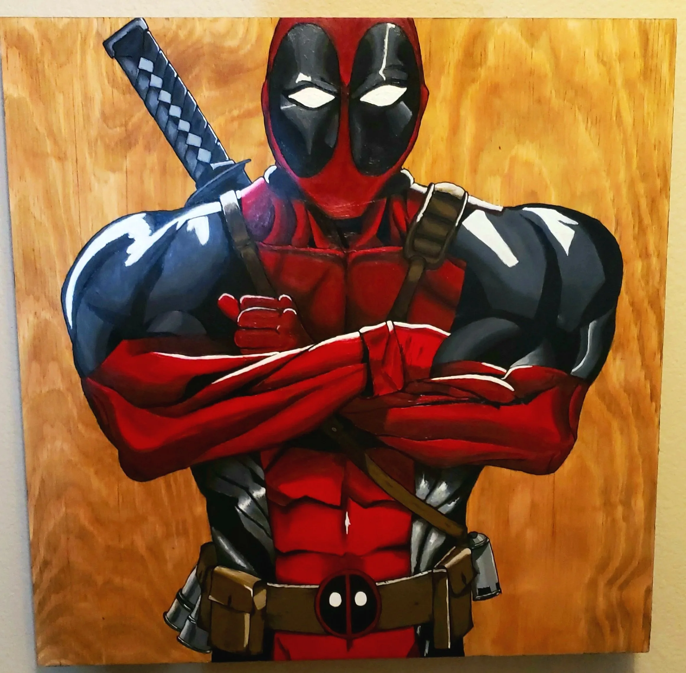 Deadpool acrylic painting art