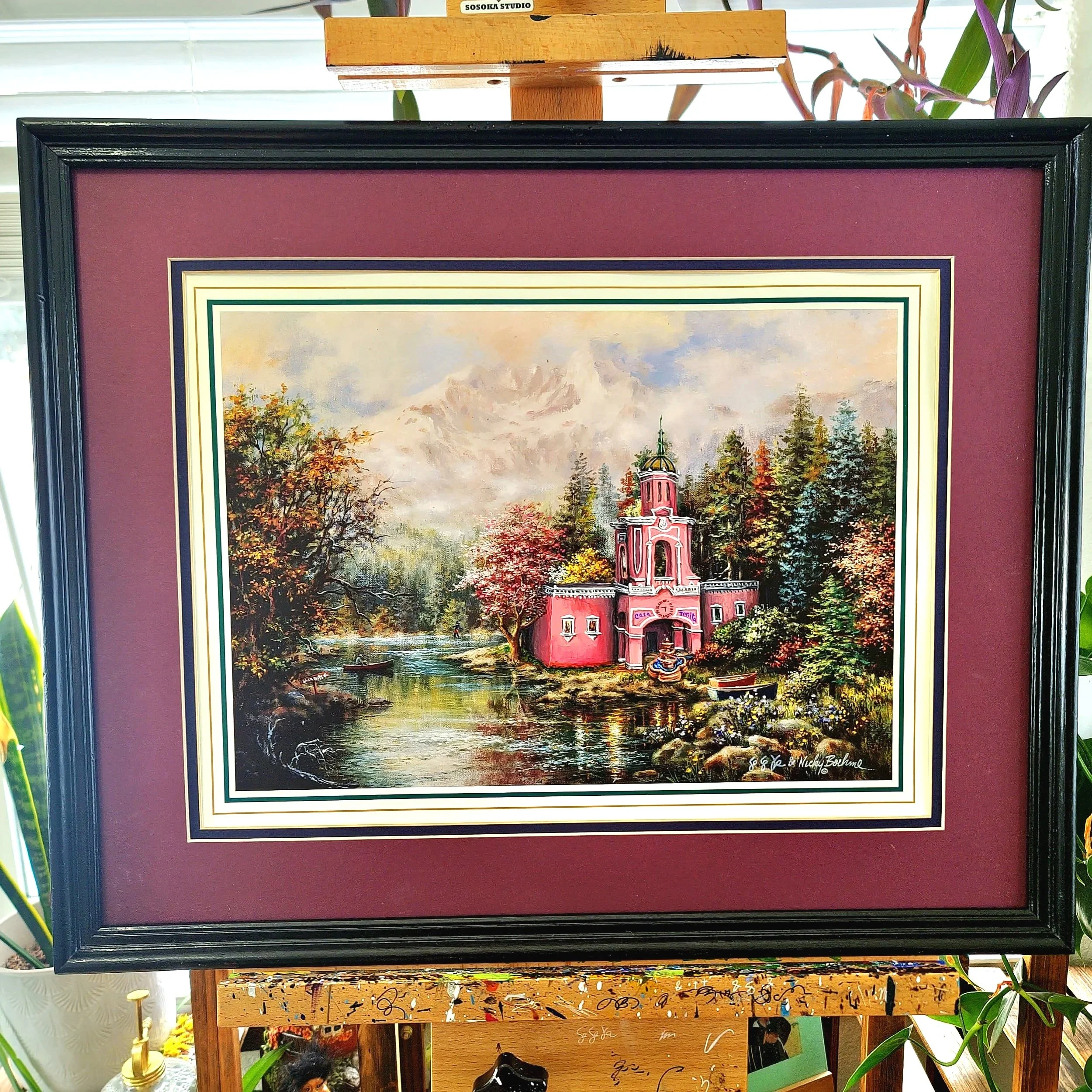Thrift store print upgraded with Casa Bonita painting. 