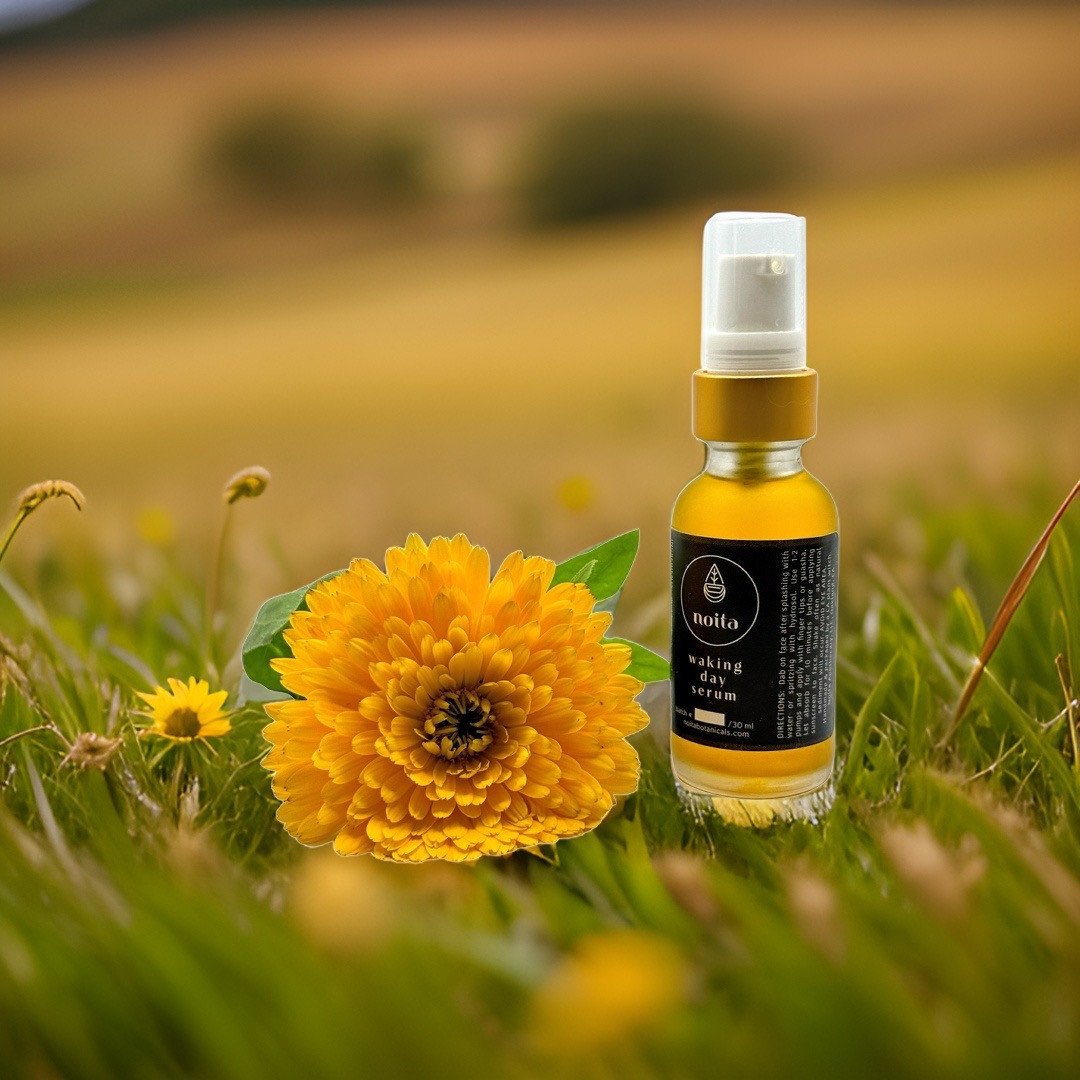Waking day serum feels like your face in a field of flowers
