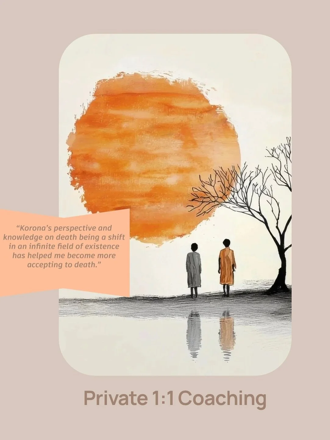 Services: You can now book private coaching sessions directly through my website (link in profile) or set up a discovery call to discuss the various services available.

Through conversation, reflection, and gentle guidance, we meet at the threshold 