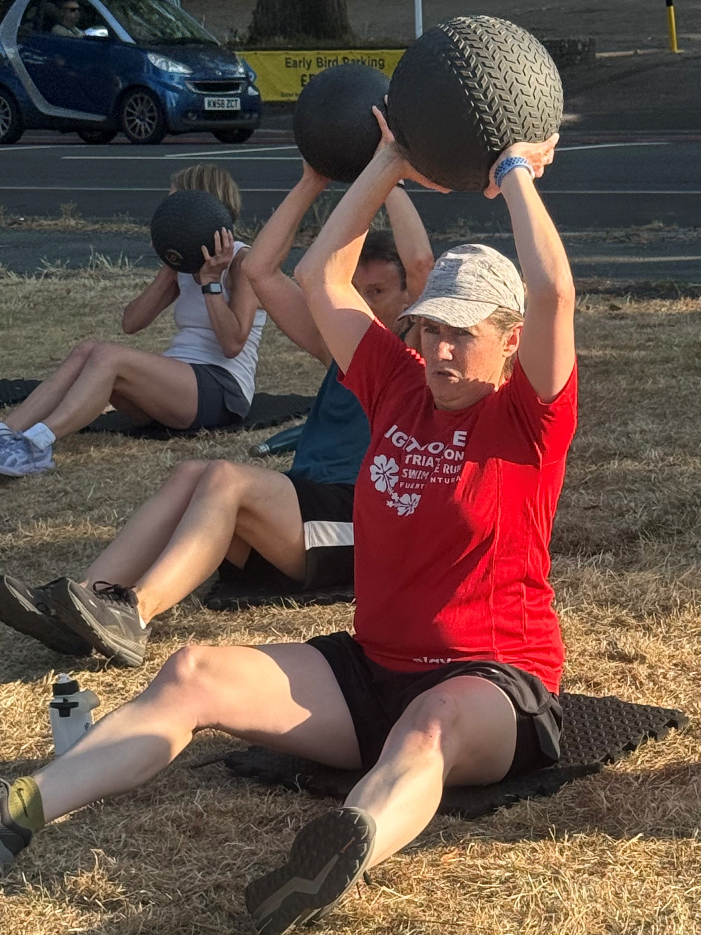 Shelley med ball shoulder press