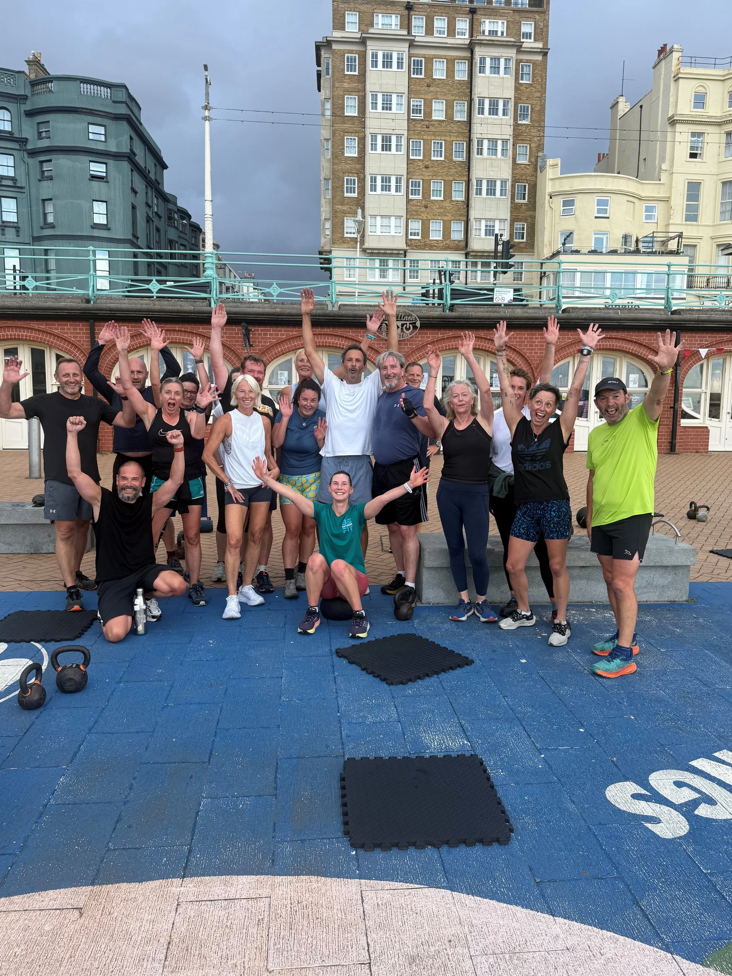 Hove seafront fitness class
