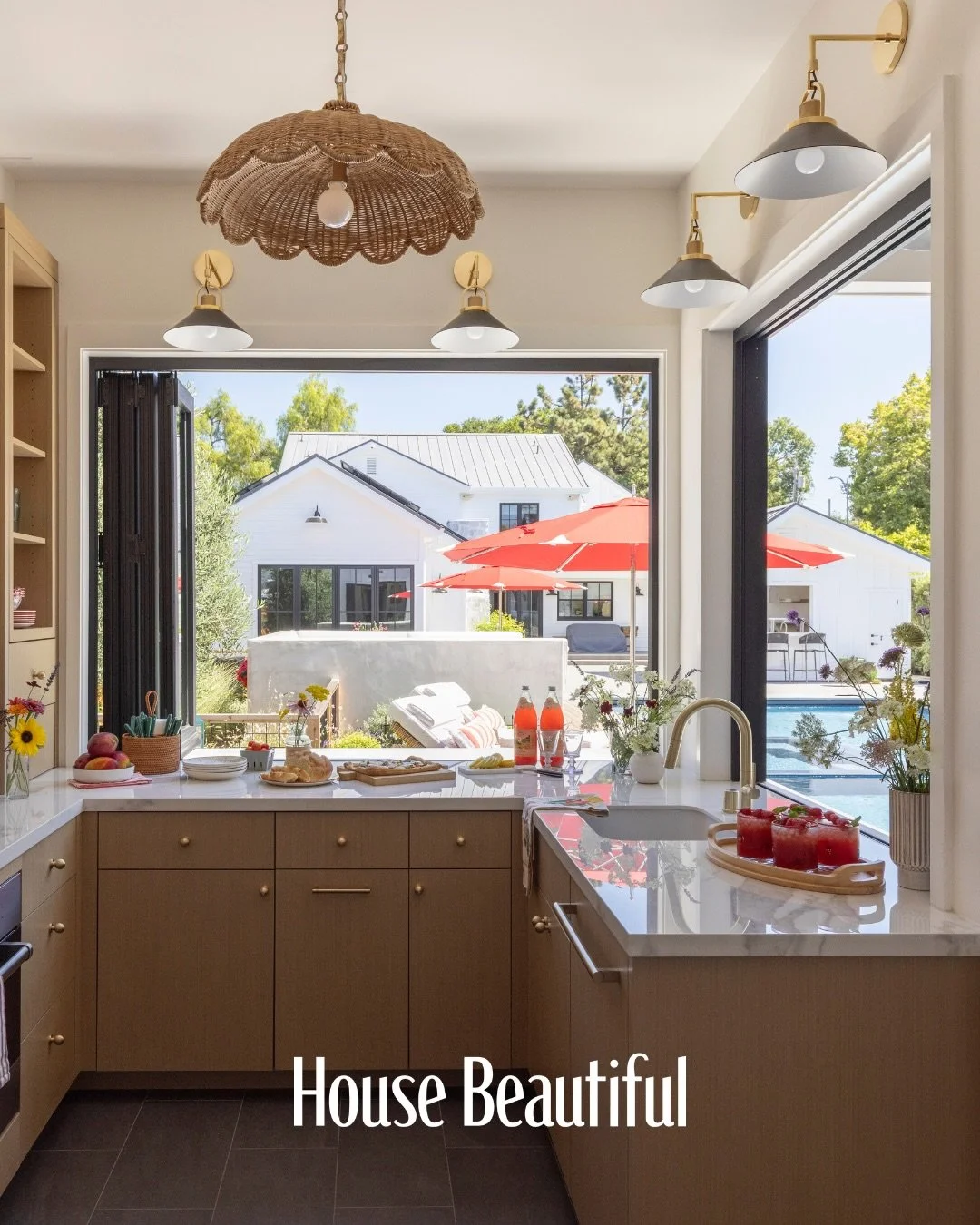 Thrilled to see our #HiddenEstate project featured in @housebeautiful&rsquo;s roundup of poolhouse kitchens for summer entertaining.

From the poolhouse kitchen to the outdoor spaces beyond, this estate was designed for long afternoons outside, effor