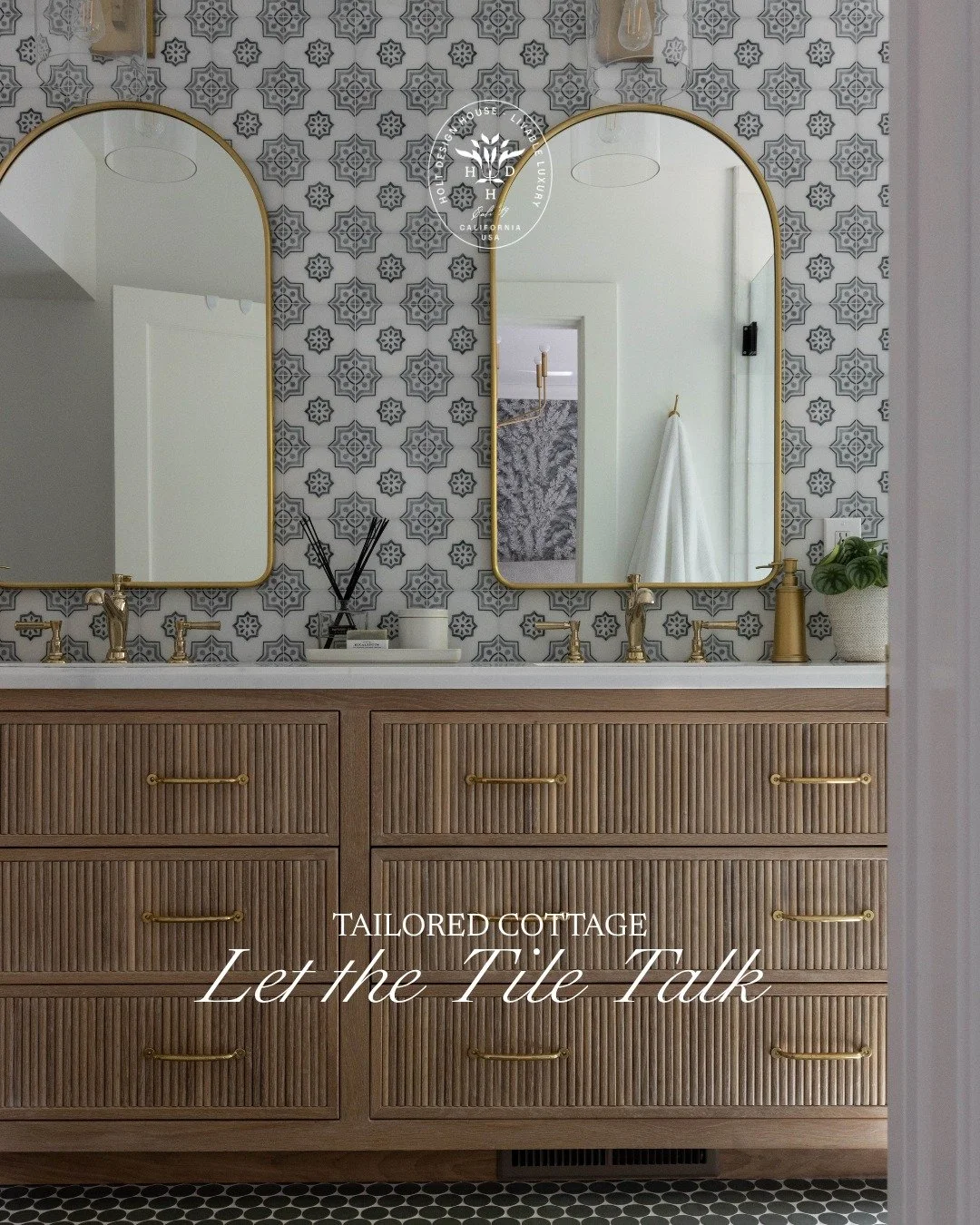 Tile is one of our favorite ways to bring personality into a space, especially a bathroom. This tile in our #TailoredCottage project has just the right amount of pattern to add interest while keeping the overall palette timeless.

Photography: @sencr