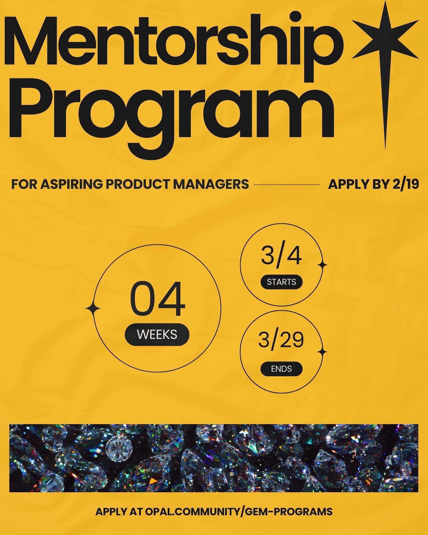 Our first GEM Program (starting March 4th) is for&hellip; 🥁&hellip;ASPIRING PRODUCT MANAGERS. First-generation students get priority in the application process, but EVERYONE can apply! 

Want to join or learn more about this 4-week, fully virtual pr
