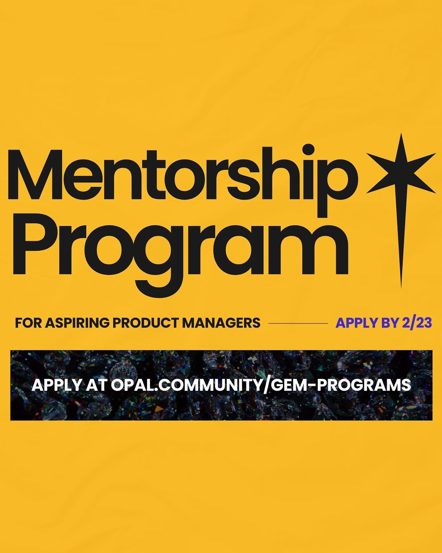 ✨PROGRAM APPLICATION DEADLINE EXTENDED ✨

THANK YOU to everyone who&rsquo;s applied so far to our GEM Program for aspiring product managers! 🤩&nbsp;We&rsquo;ll be reaching out to you shortly. 

For anyone else interested in joining, it&rsquo;s not t