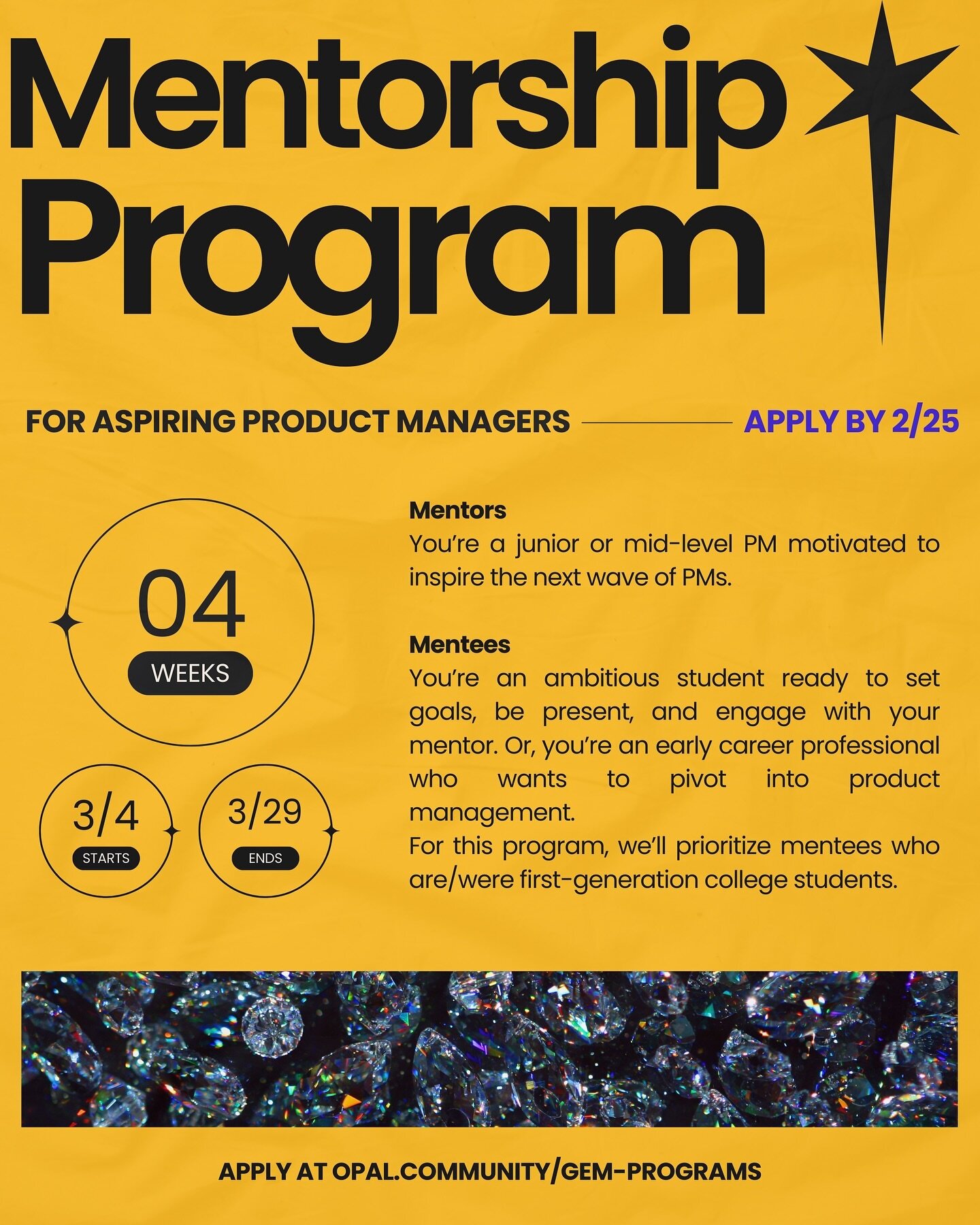 ⭐️ LAST FEW DAYS TO APPLY ⭐️ 

Interested in product management? Already a PM and want to inspire mentees and share your experiences?

APPLY NOW! LINK IN BIO.