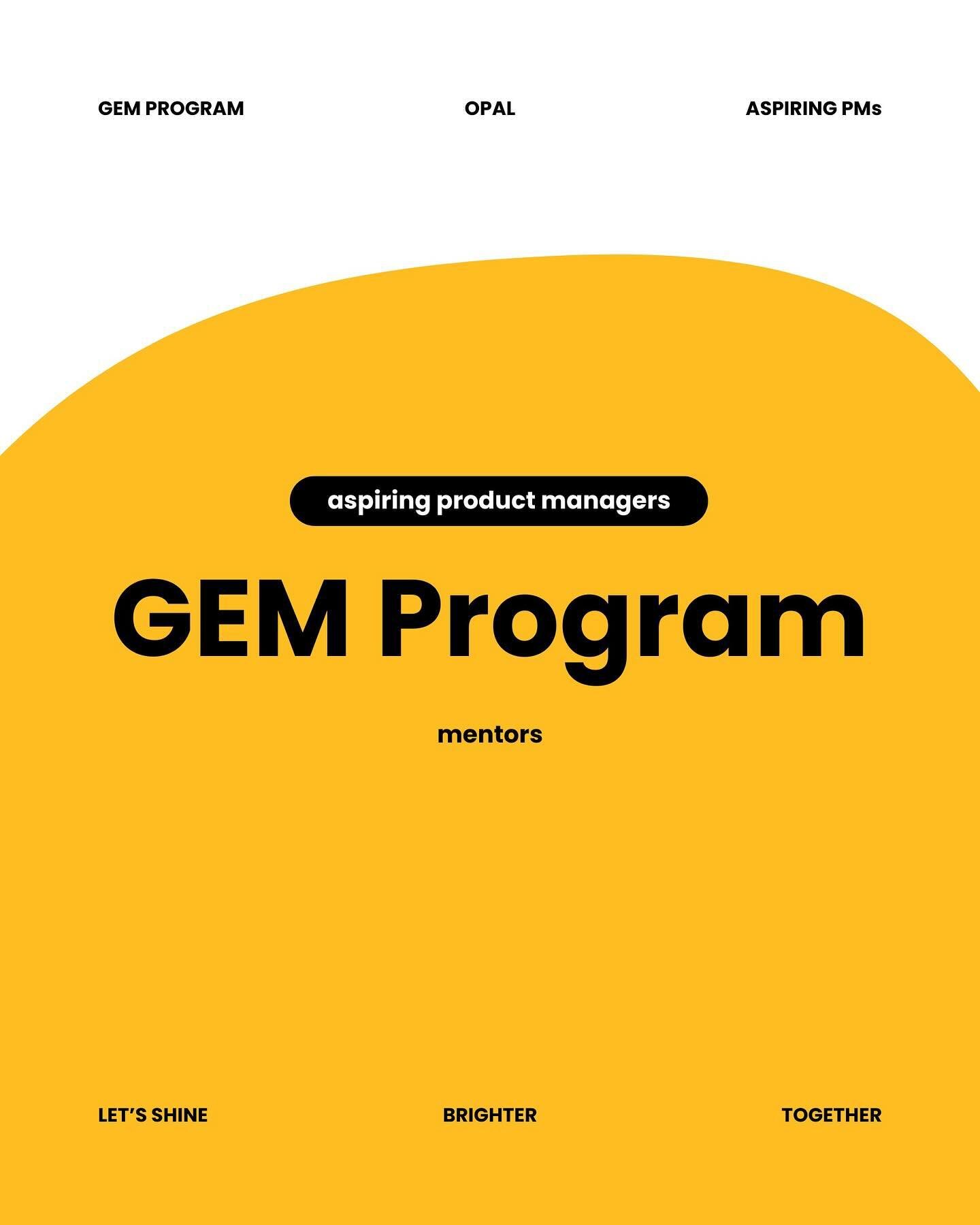 Are we dreaming? This #mentor lineup is 🤩🔥

We&rsquo;ve just launched our first GEM Program for Aspiring Product Managers! 🎉

Thank you to the amazing mentors who have volunteered to guide aspiring PMs on the next step in their career journey. 🤝
